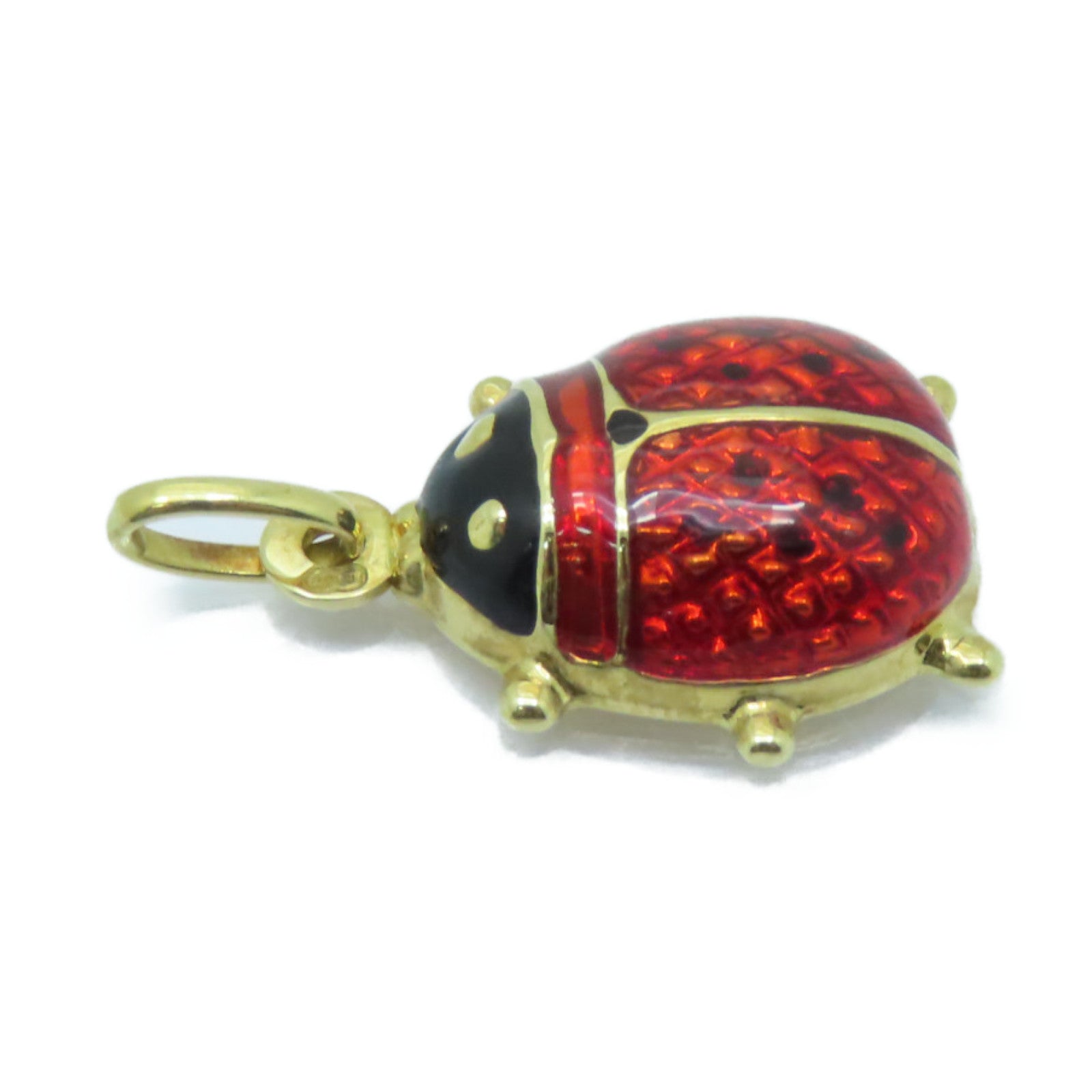 JEWELRY 18K黃金Ladybug Pendant吊墜紅色