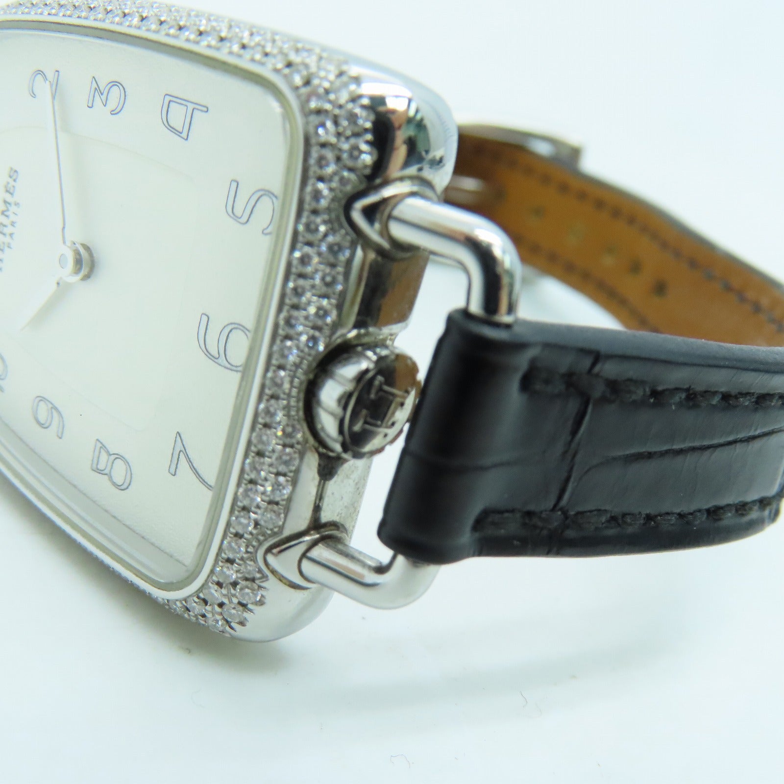 HERMES Quartz Watch不锈钢石英手表黑色