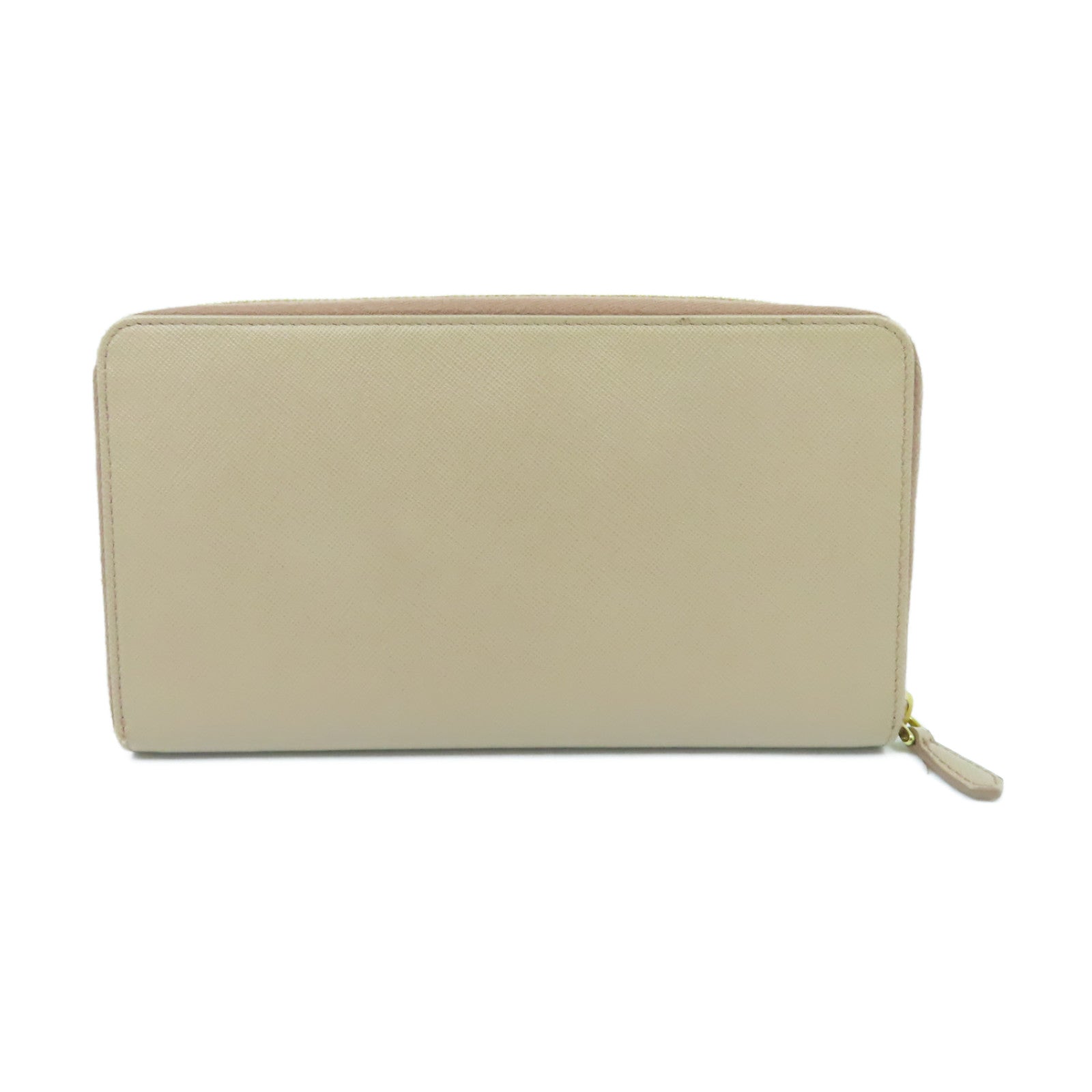 PRADA 牛皮皮革Long Wallet金扣長錢包淺粉紅色