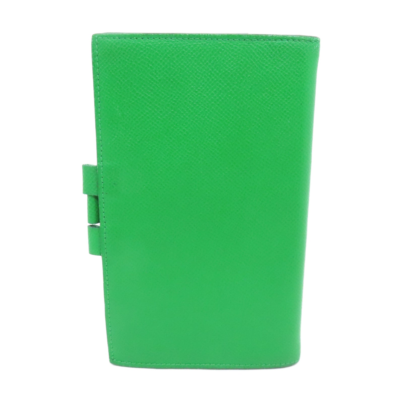 HERMES Epsom皮革Agenda Cover銀扣筆記本套綠色