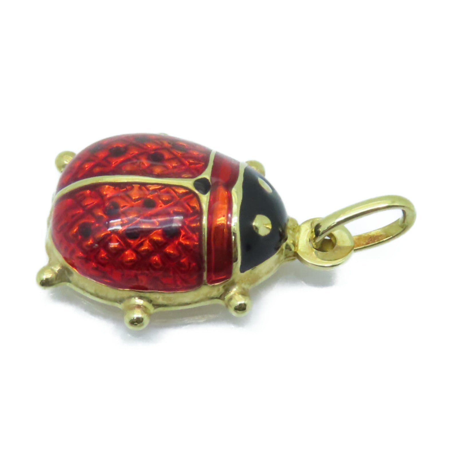 JEWELRY 18K黃金Ladybug Pendant吊墜紅色
