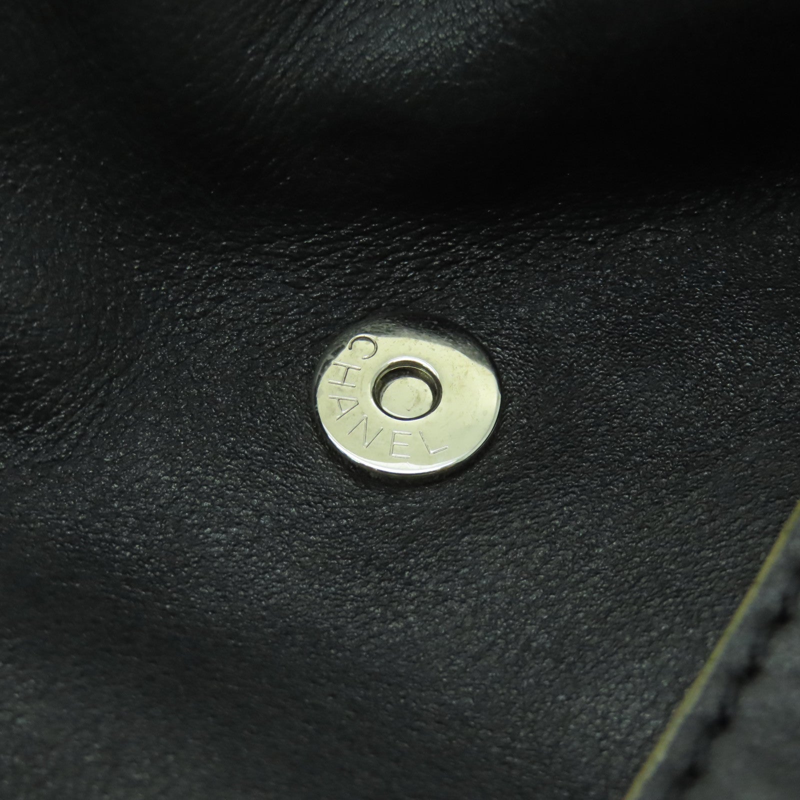 CHANEL 【激減優惠】羊皮皮革Shoulder Bag銀扣肩背袋黑色