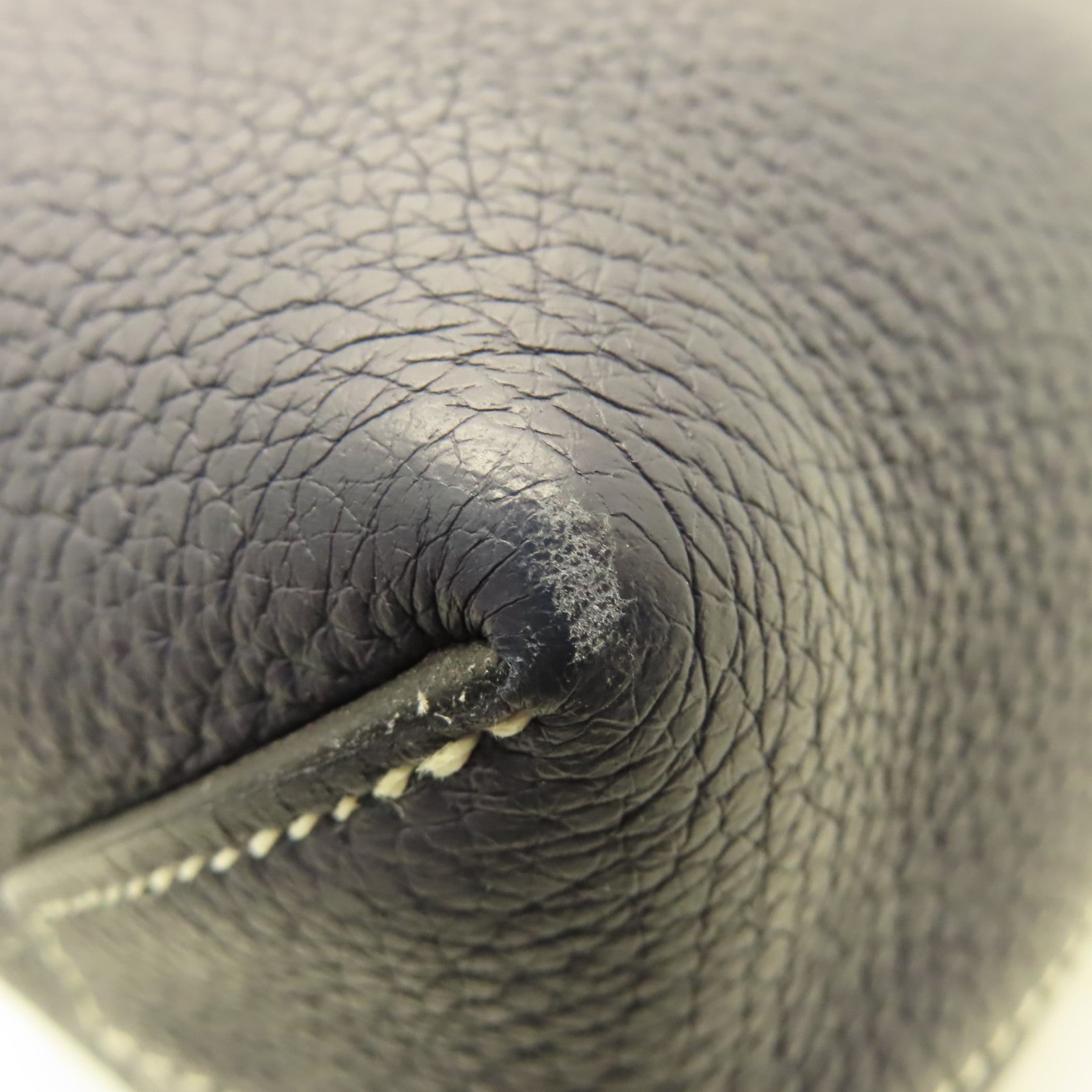 HERMES Clemence皮革Cabasellier 31 Shoulder Bag肩背袋Bleu Nuit午夜藍色