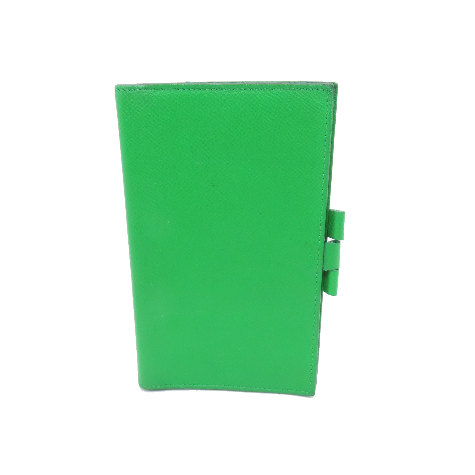 HERMES Epsom皮革Agenda Cover銀扣筆記本套綠色