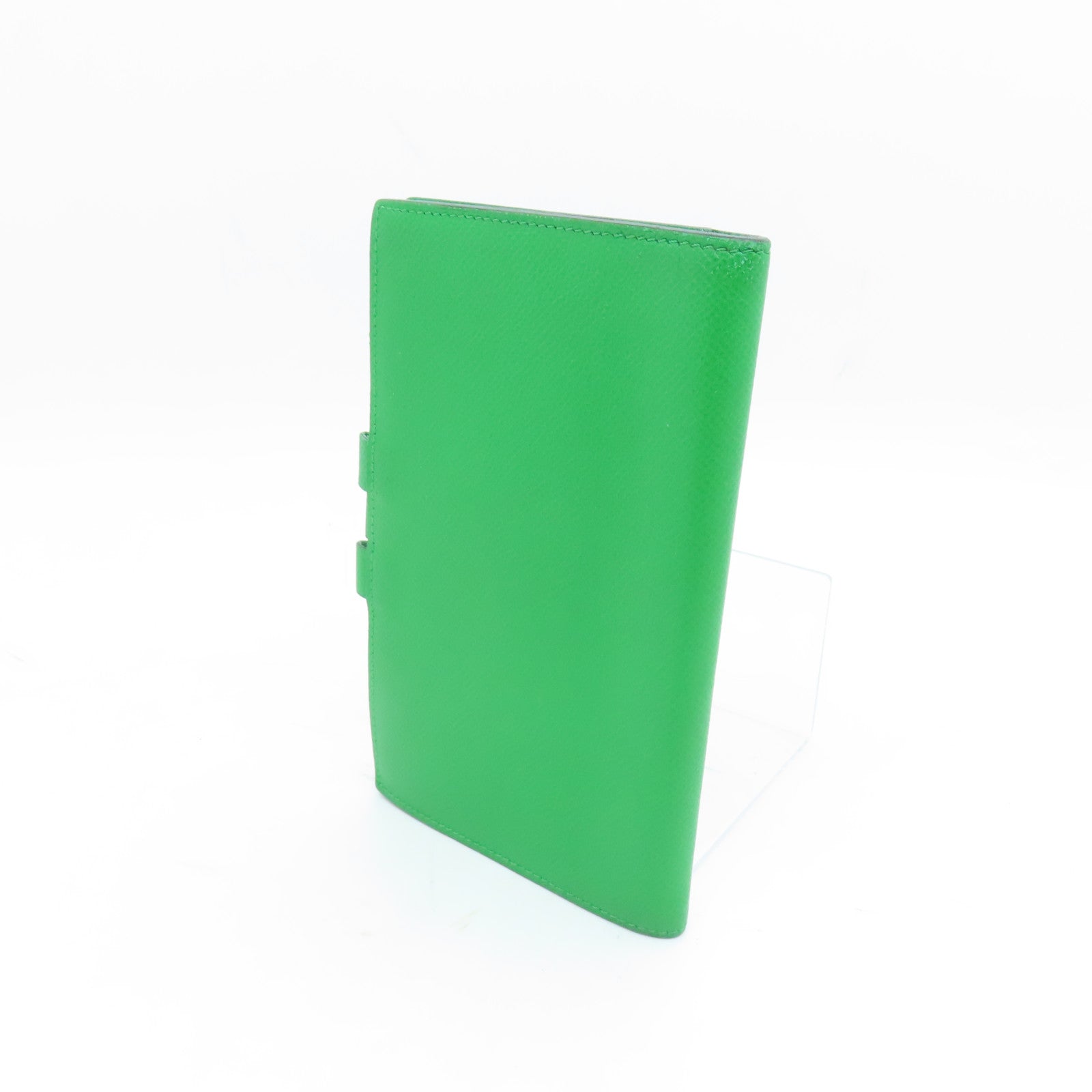 HERMES Epsom皮革Agenda Cover銀扣筆記本套綠色