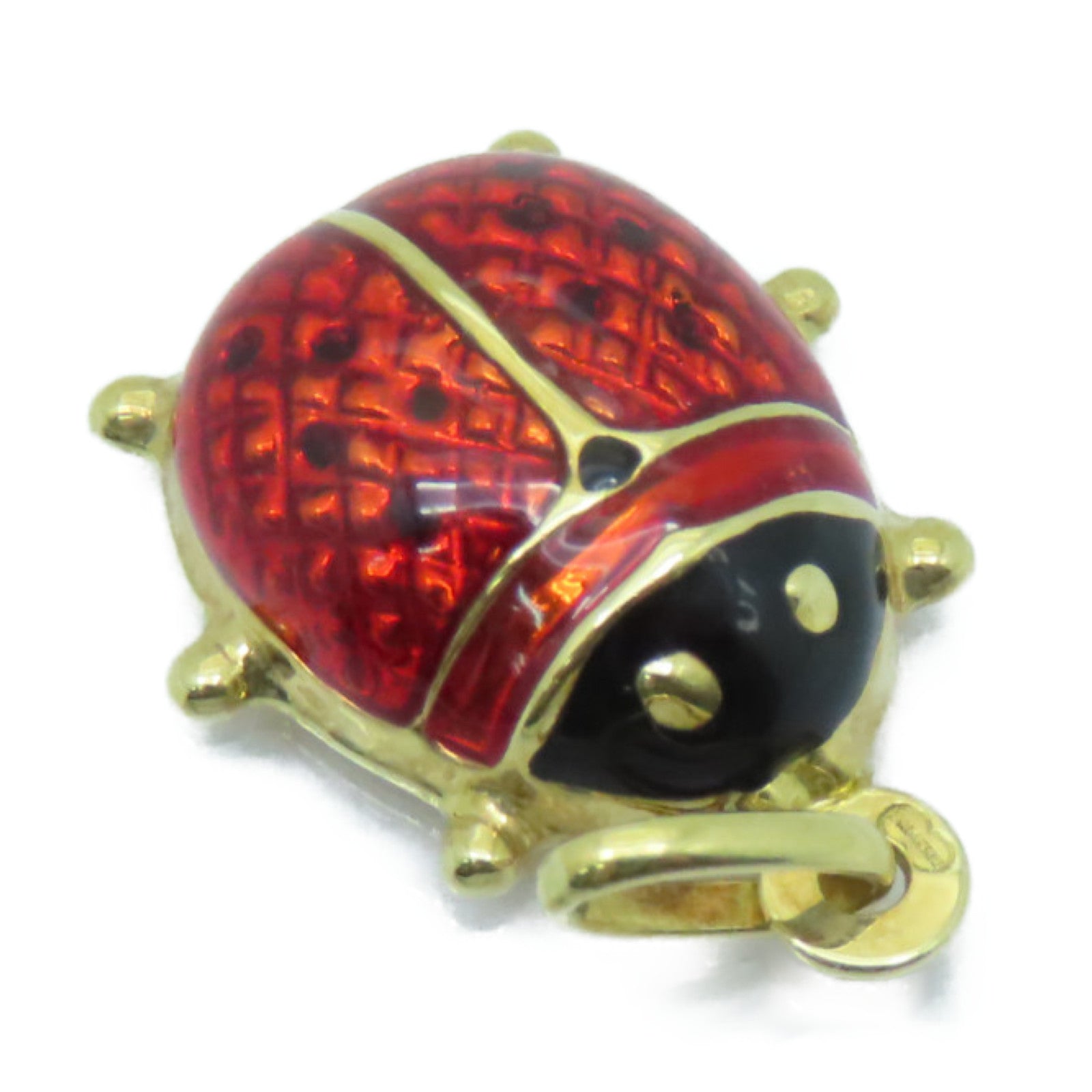 JEWELRY 18K黃金Ladybug Pendant吊墜紅色