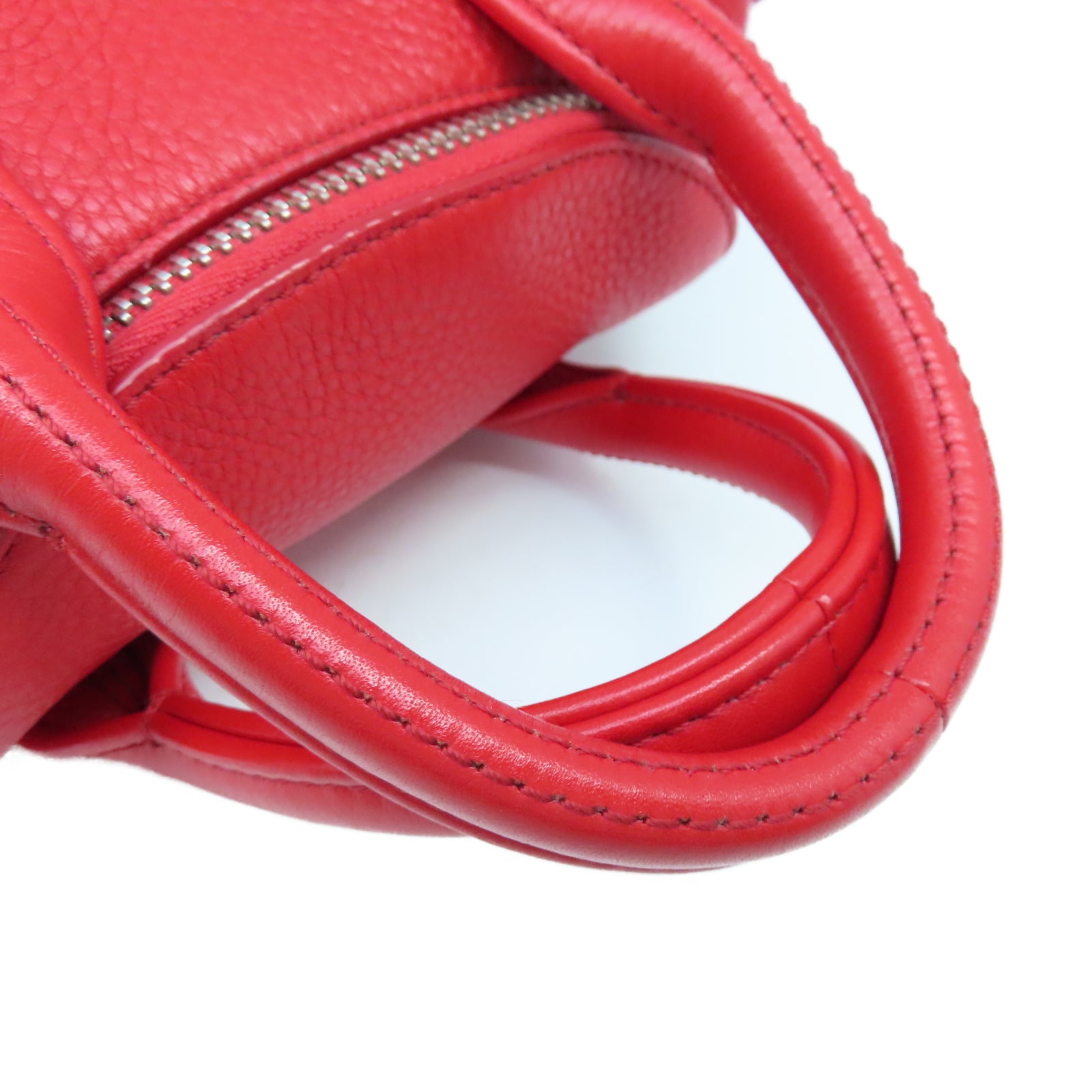 Alexander Wang 牛皮皮革Alexander Wang銀扣手挽肩背兩用袋紅色