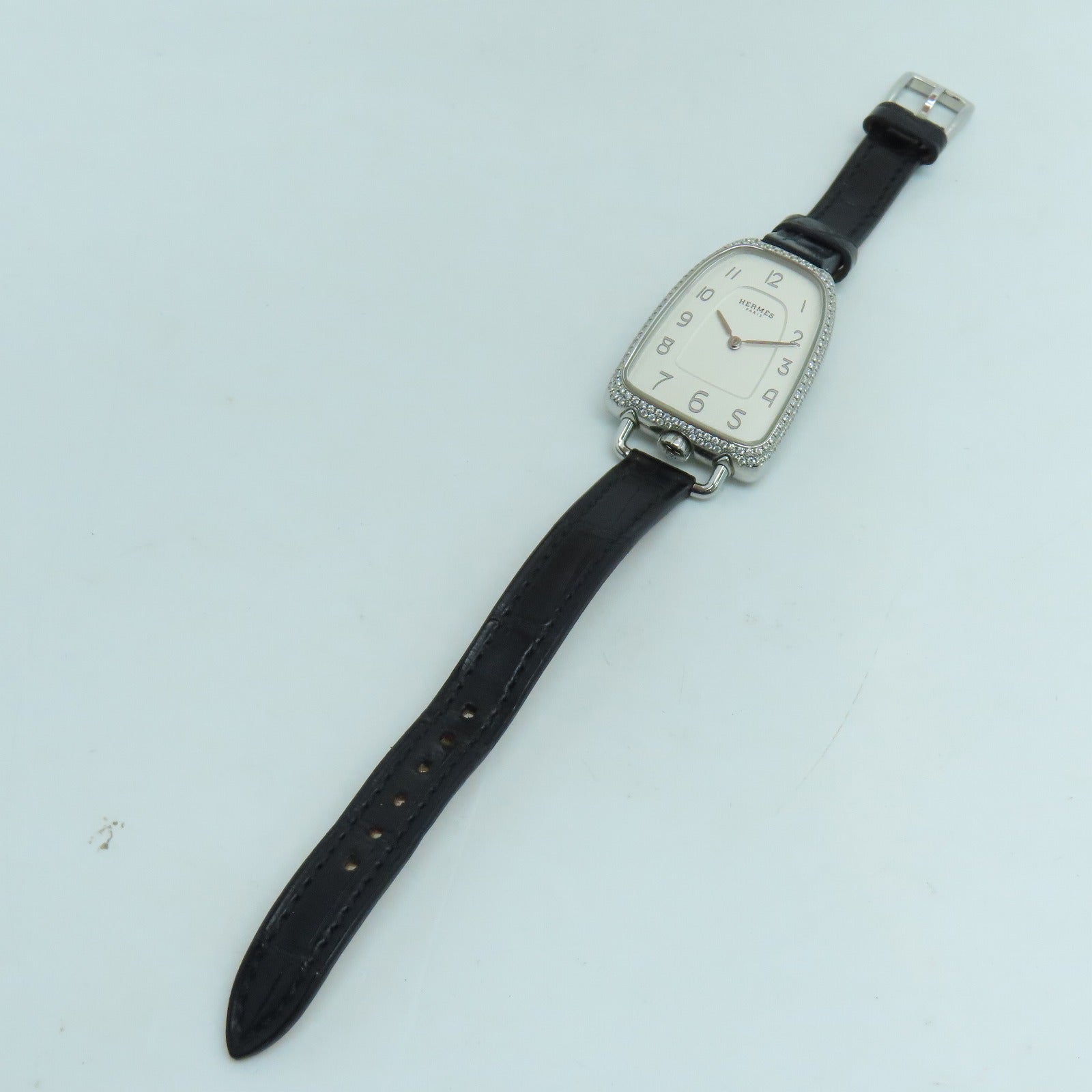 HERMES Quartz Watch不锈钢石英手表黑色