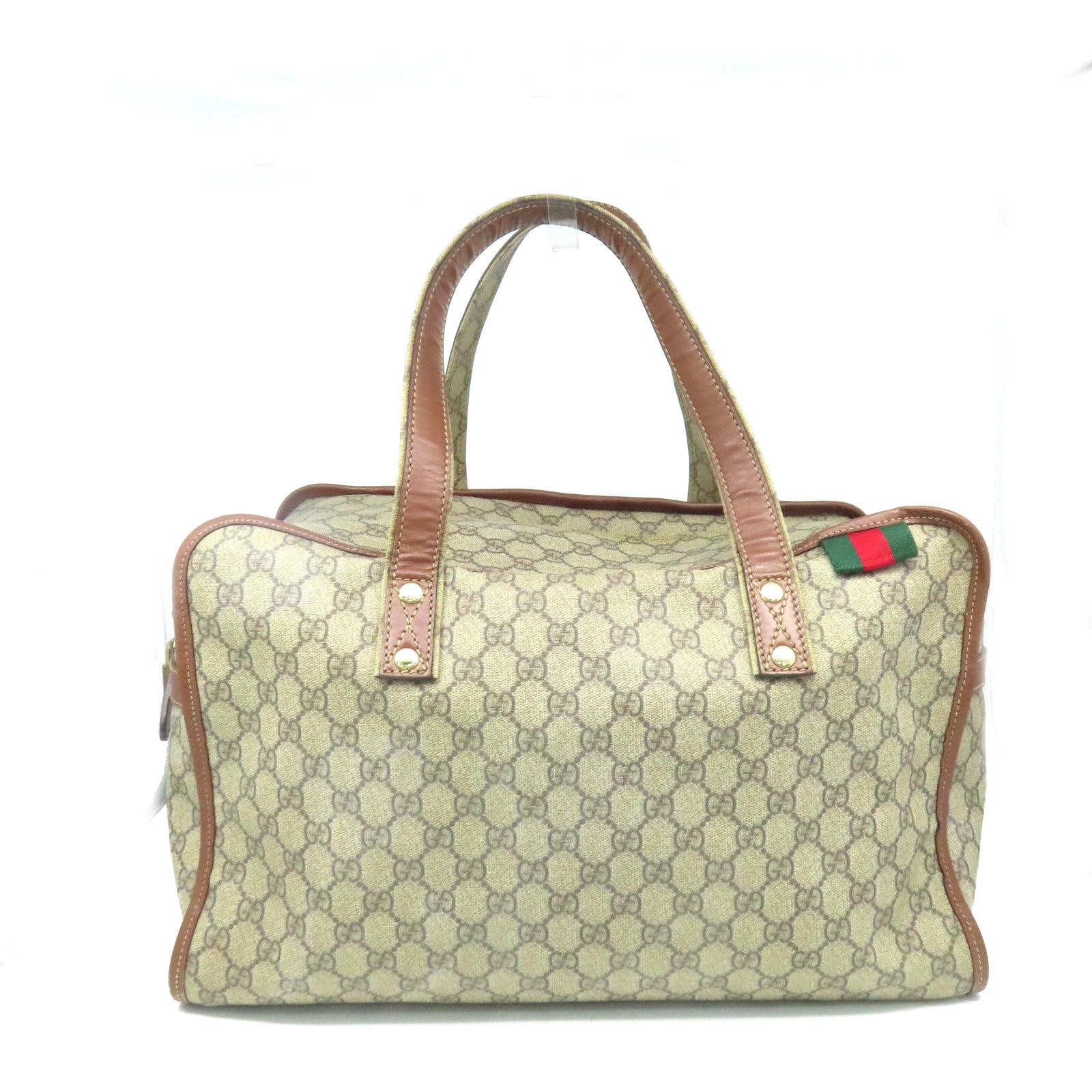 GUCCI 【激減優惠】塗層帆布Boston Bag波士頓包啡色