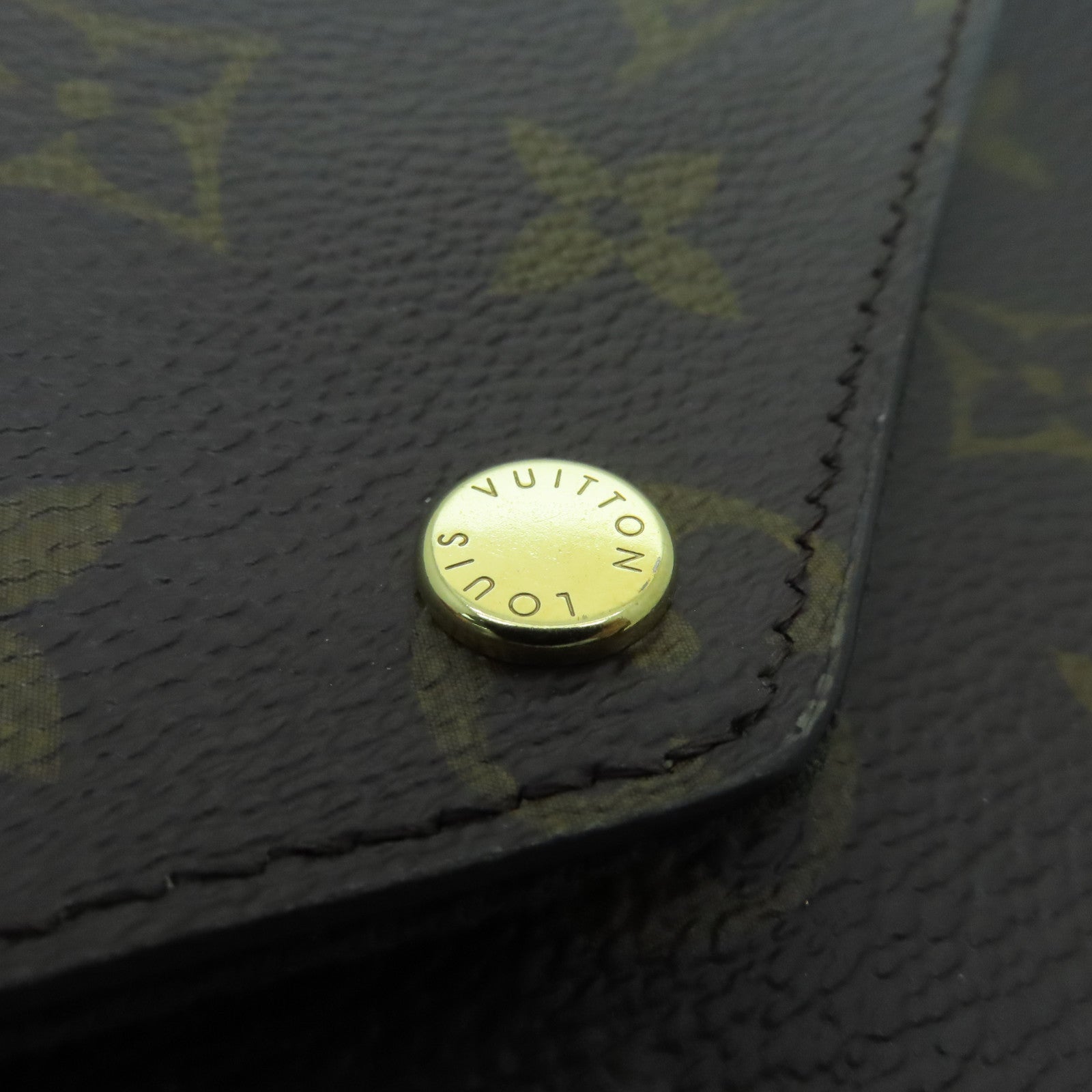 LOUIS VUITTON Monogram Felicie Strap & Go金扣肩背袋棕色