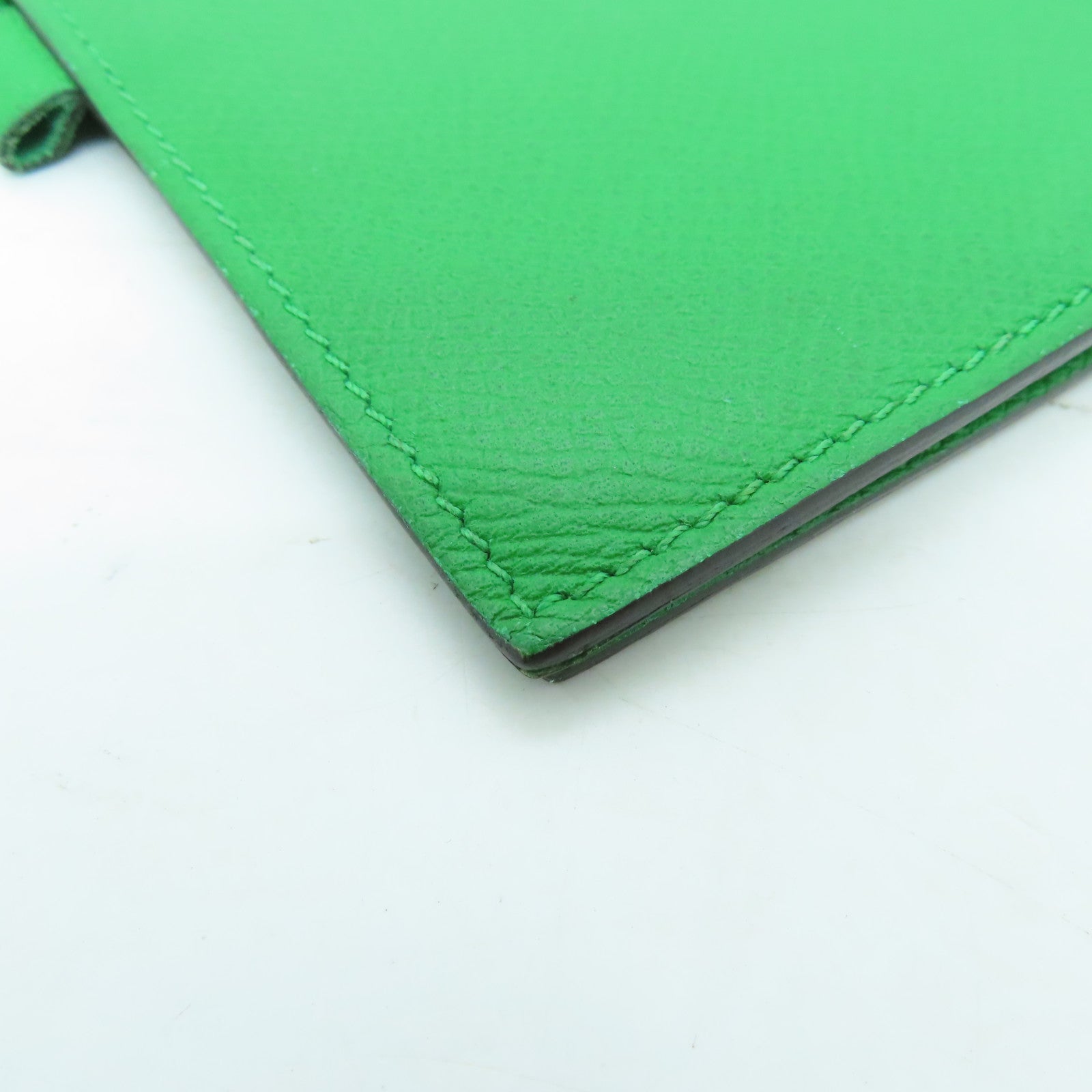HERMES Epsom皮革Agenda Cover銀扣筆記本套綠色