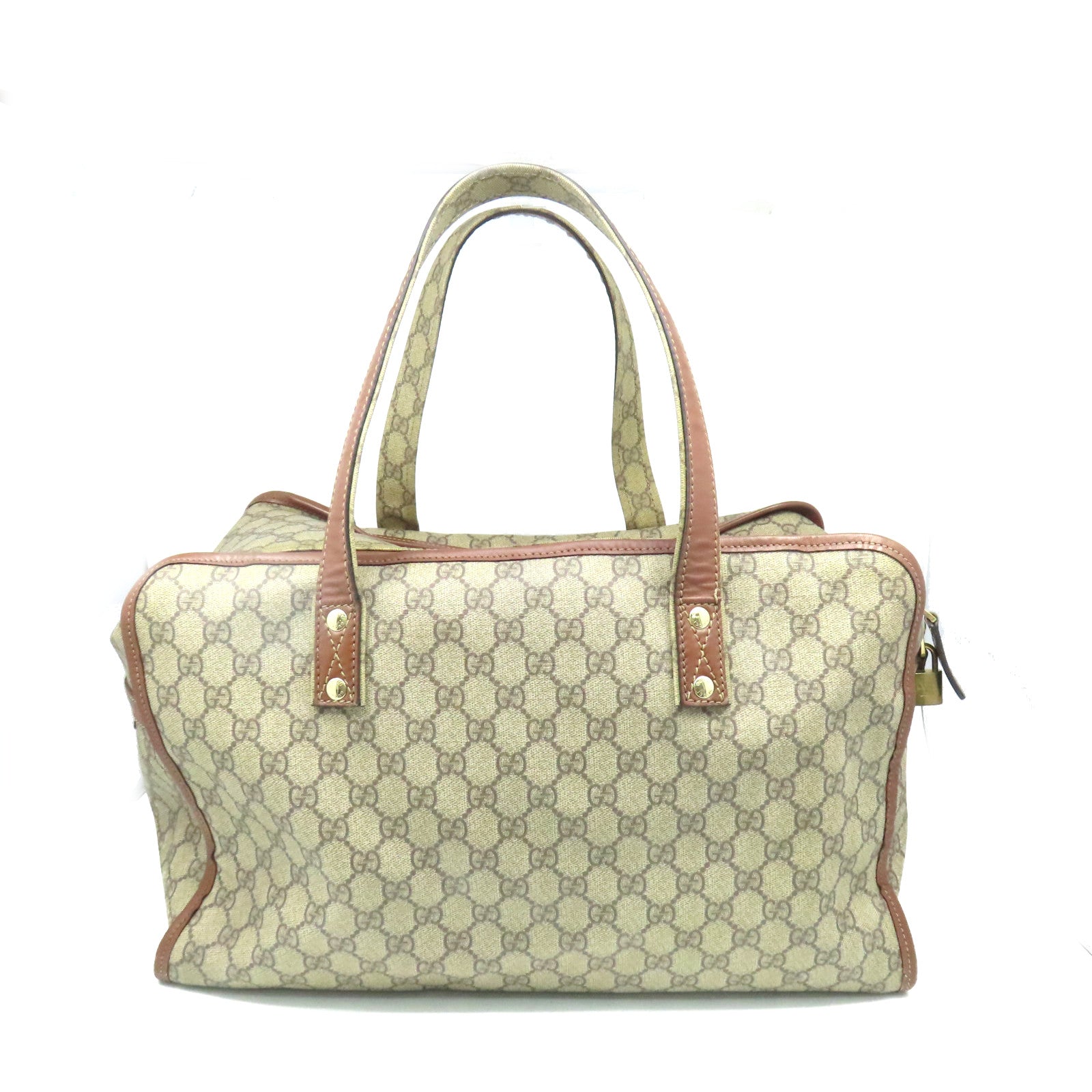 GUCCI 【激減優惠】塗層帆布Boston Bag波士頓包啡色