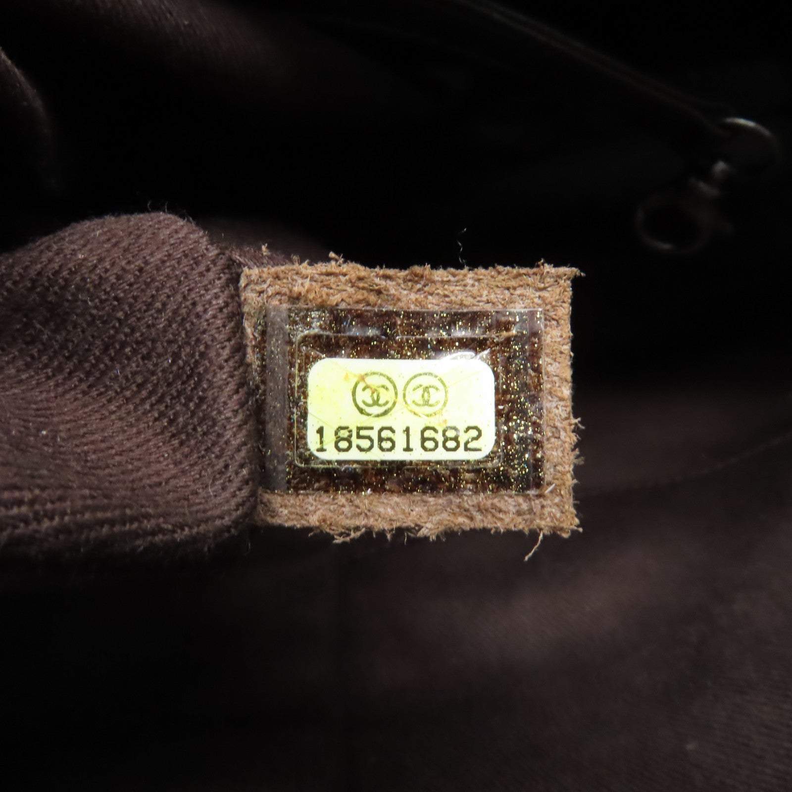 CHANEL 菱格牛皮皮革Chain Shoulder銀扣鏈帶肩背袋啡色