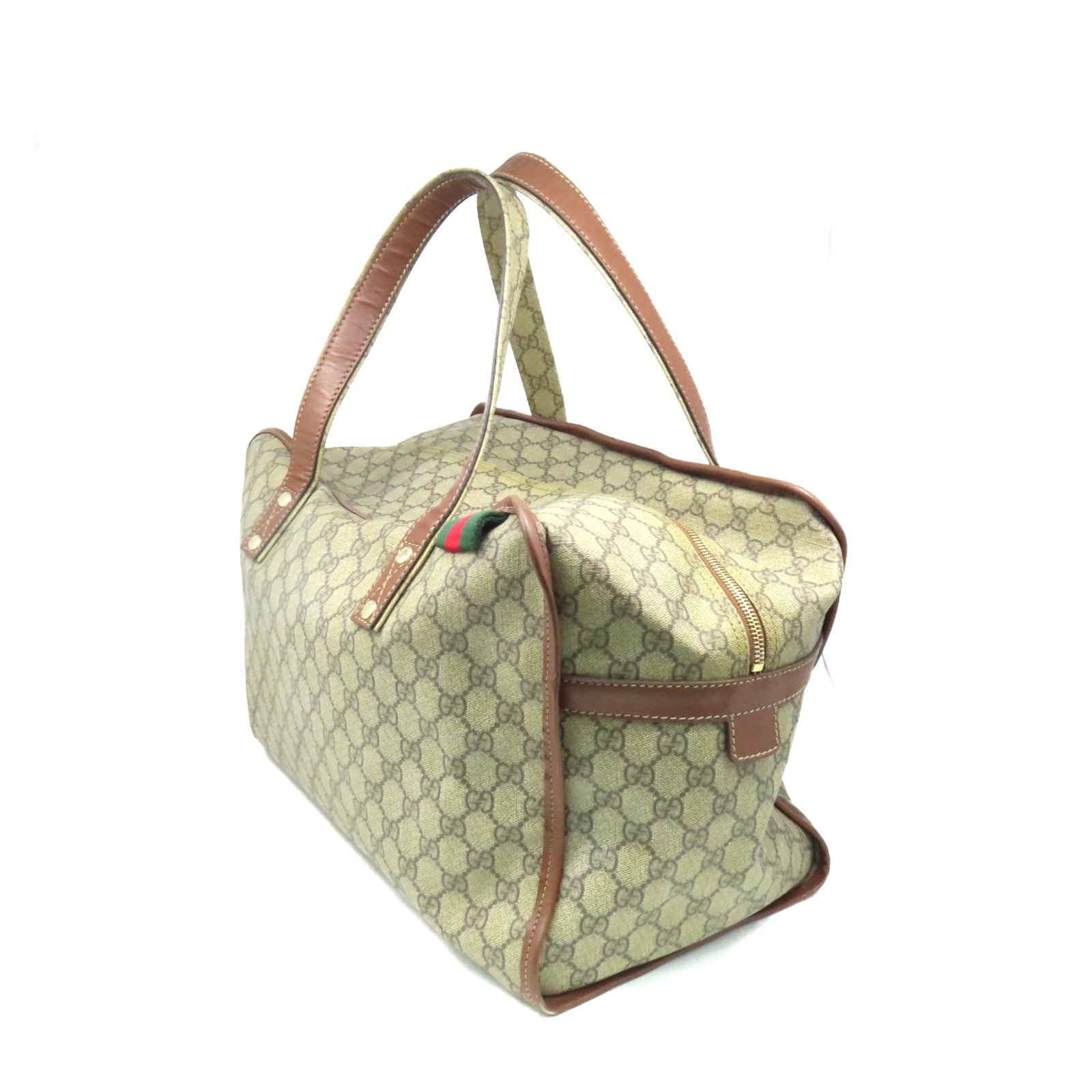 GUCCI 【激減優惠】塗層帆布Boston Bag波士頓包啡色