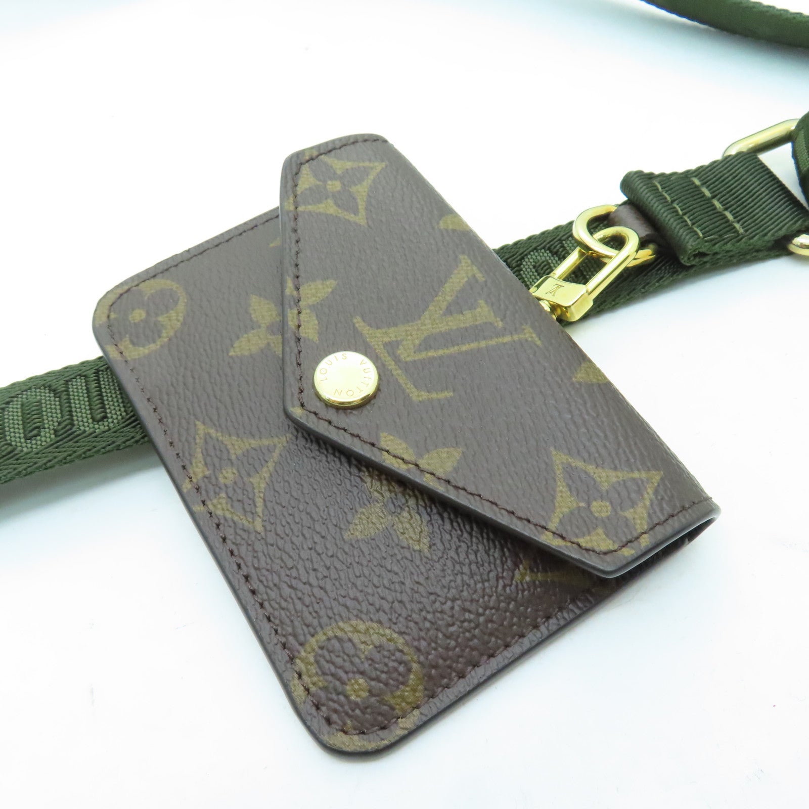 LOUIS VUITTON Monogram Felicie Strap & Go金扣肩背袋棕色