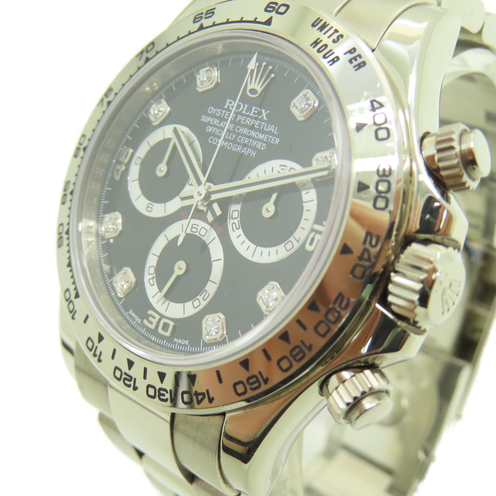 ROLEX 【激減優惠】Daytona 18K白金手錶自動機芯黑色