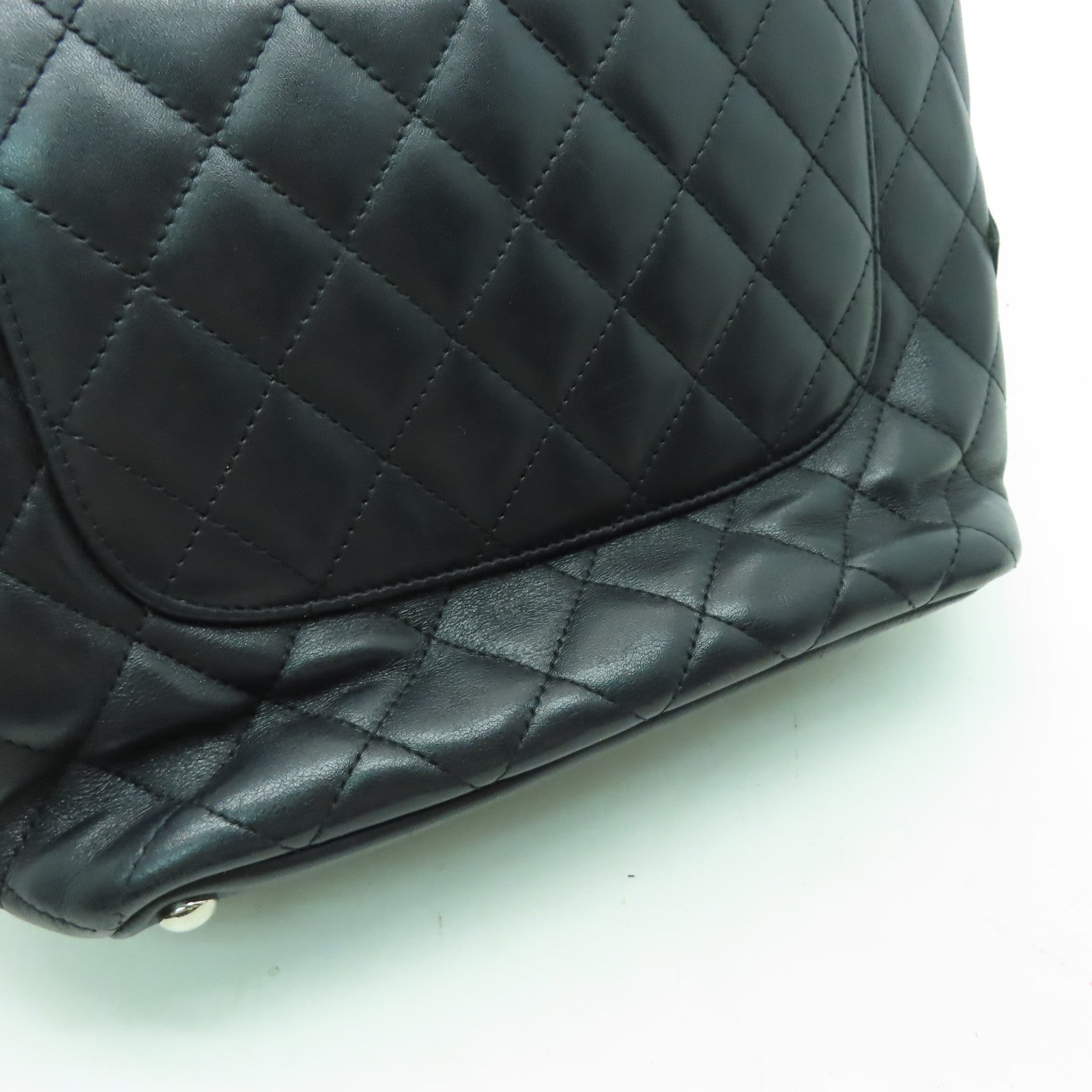 CHANEL Caviar皮革Cambon Totebag銀扣手挽袋黑色