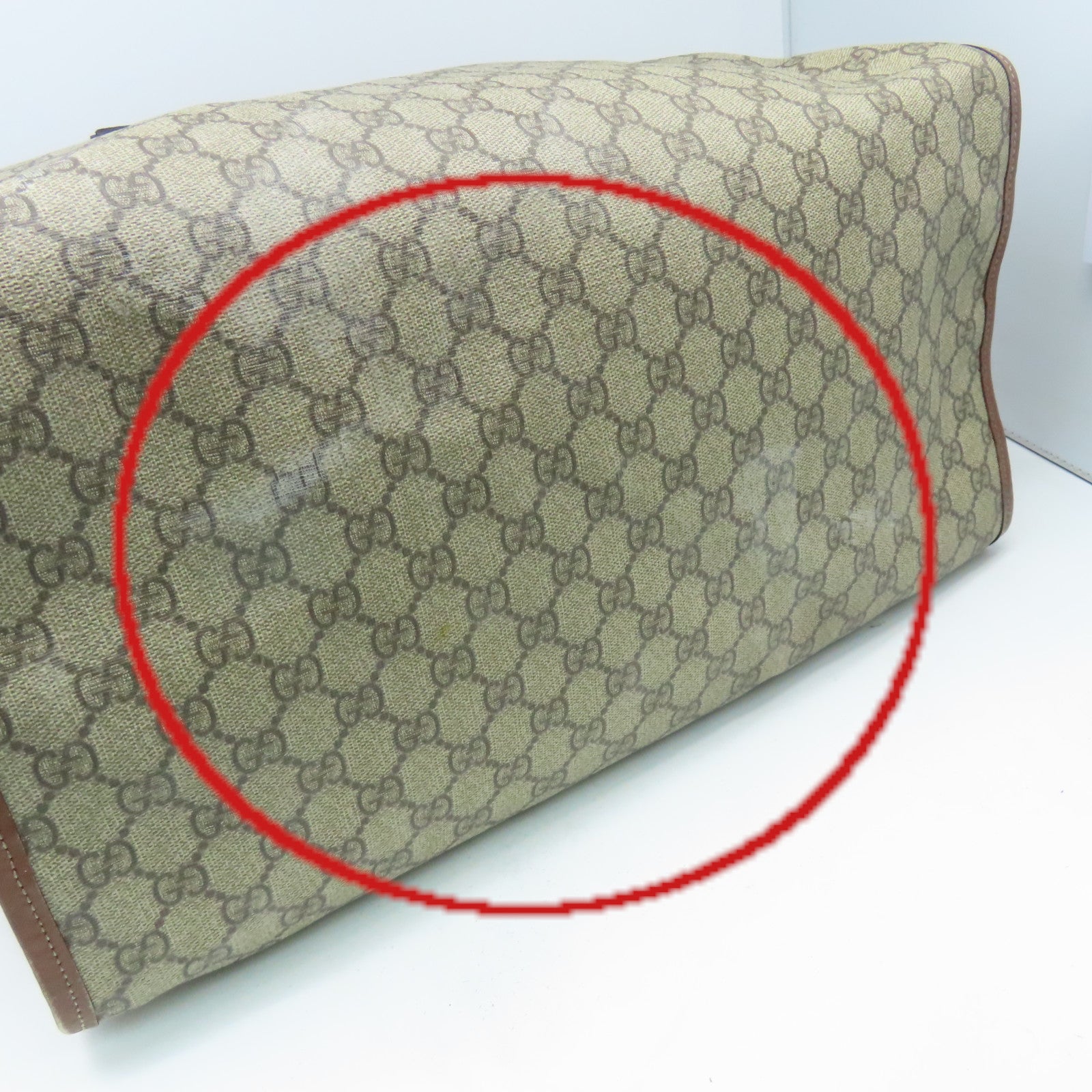 GUCCI 【激減優惠】塗層帆布Boston Bag波士頓包啡色