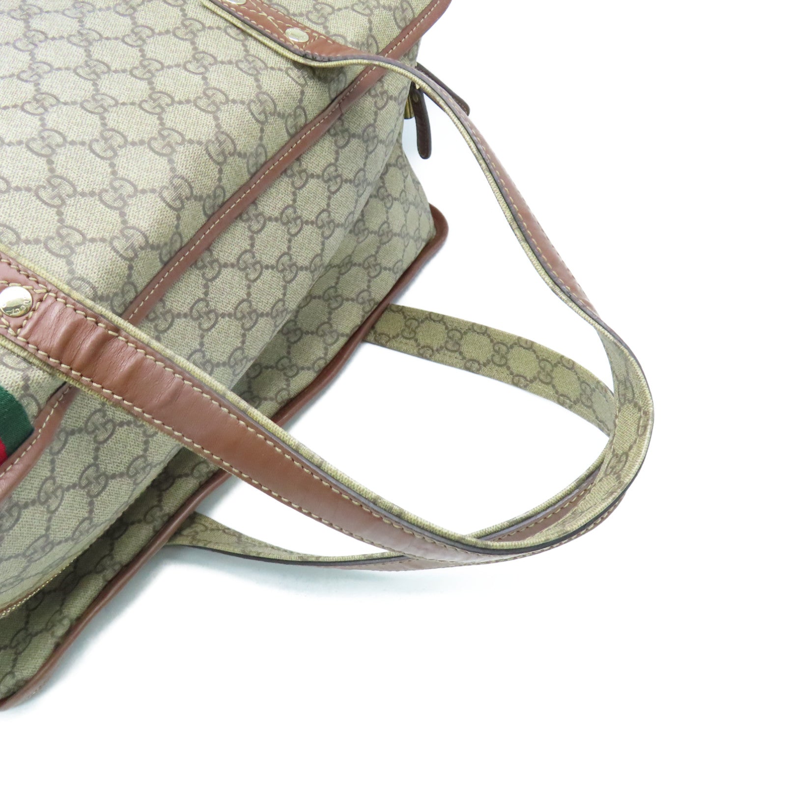 GUCCI 【激減優惠】塗層帆布Boston Bag波士頓包啡色