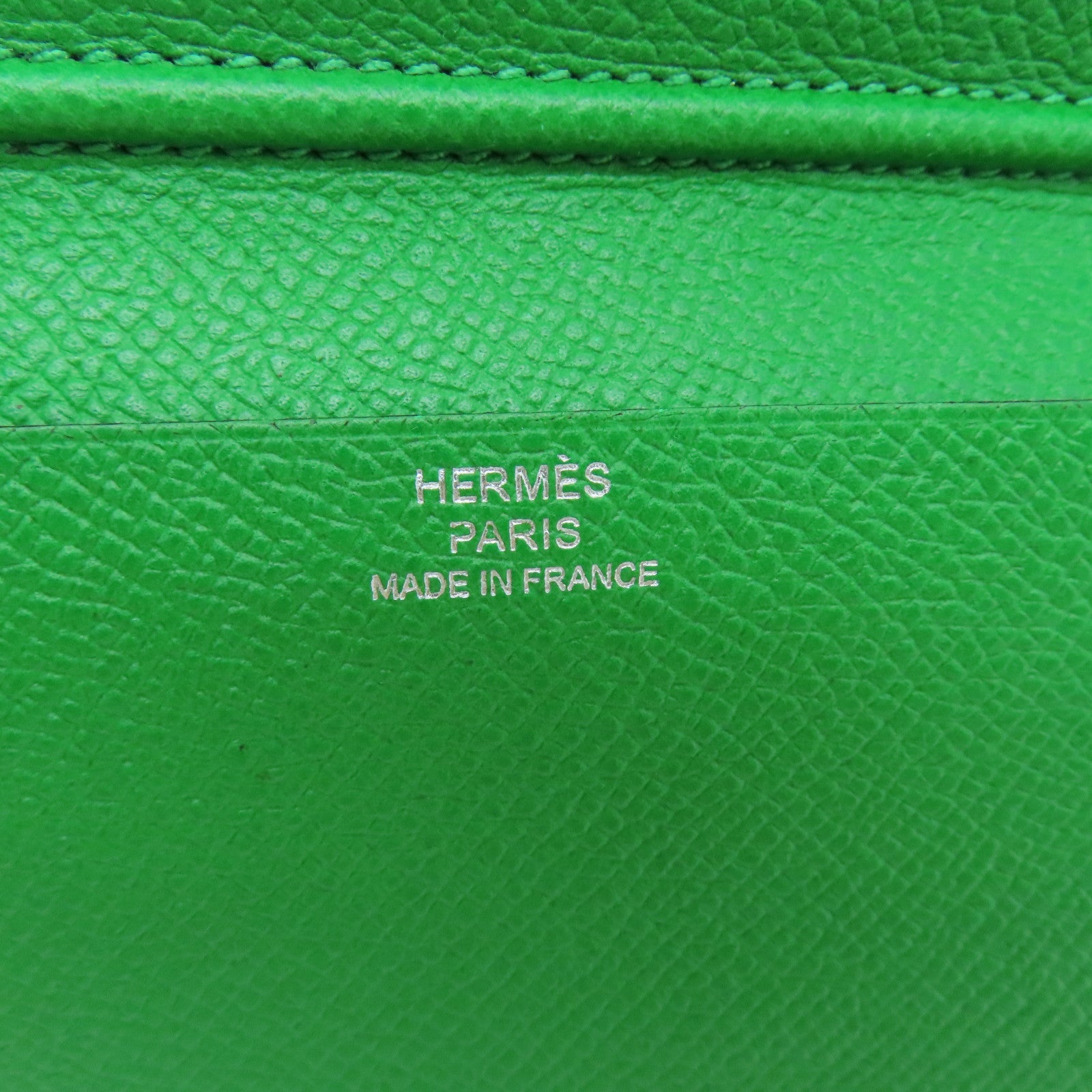 HERMES Epsom皮革Agenda Cover銀扣筆記本套綠色