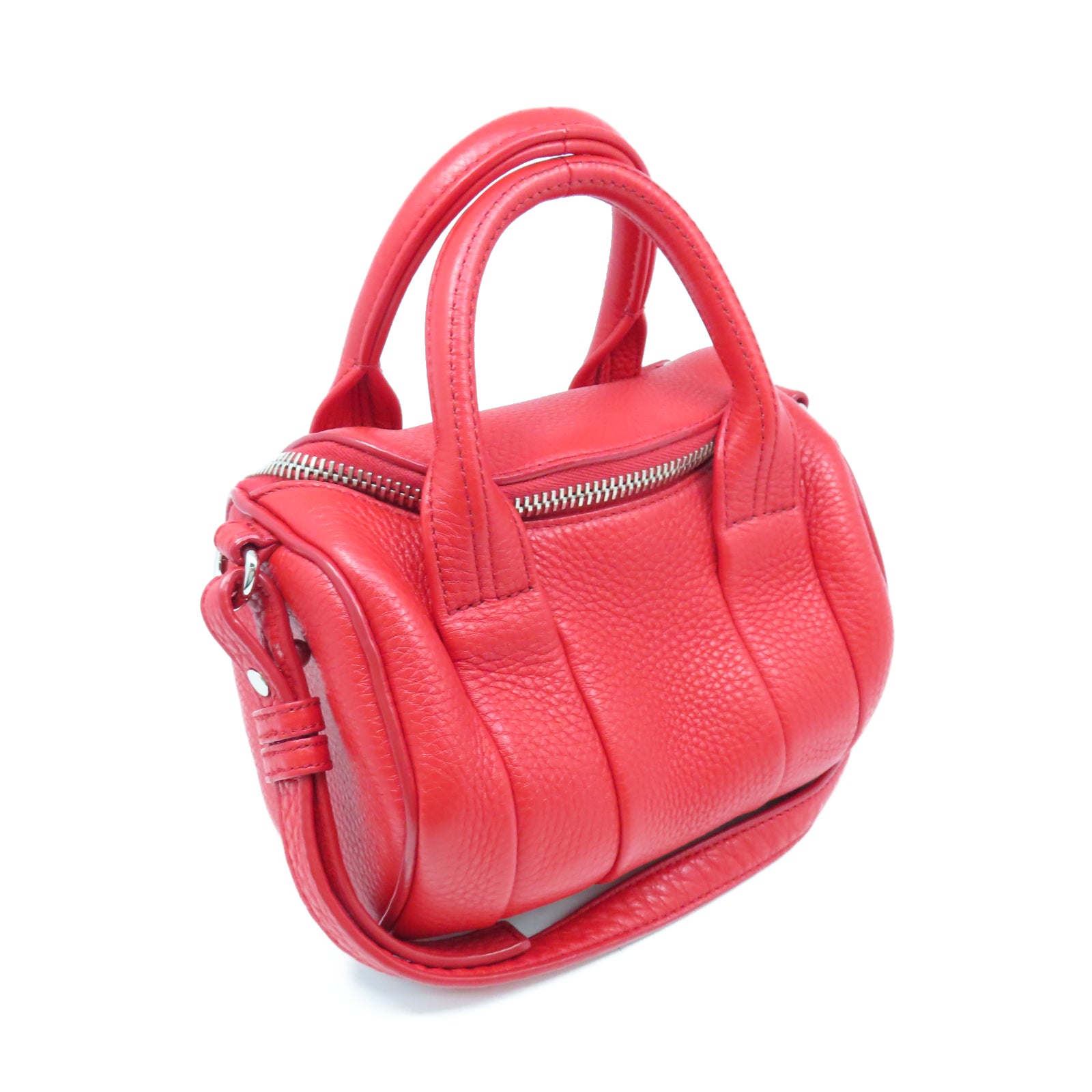 Alexander Wang 牛皮皮革Alexander Wang銀扣手挽肩背兩用袋紅色