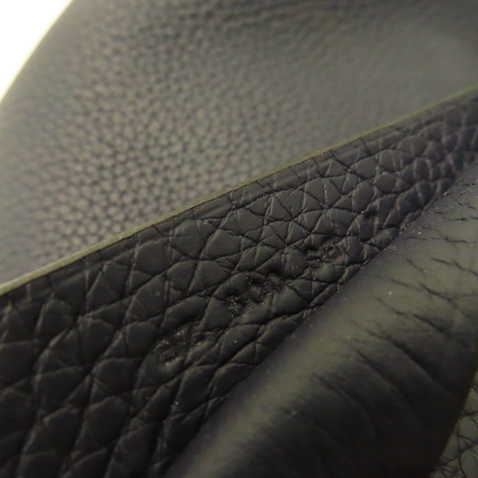 HERMES Clemence皮革Cabasellier 31 Shoulder Bag肩背袋Bleu Nuit午夜藍色
