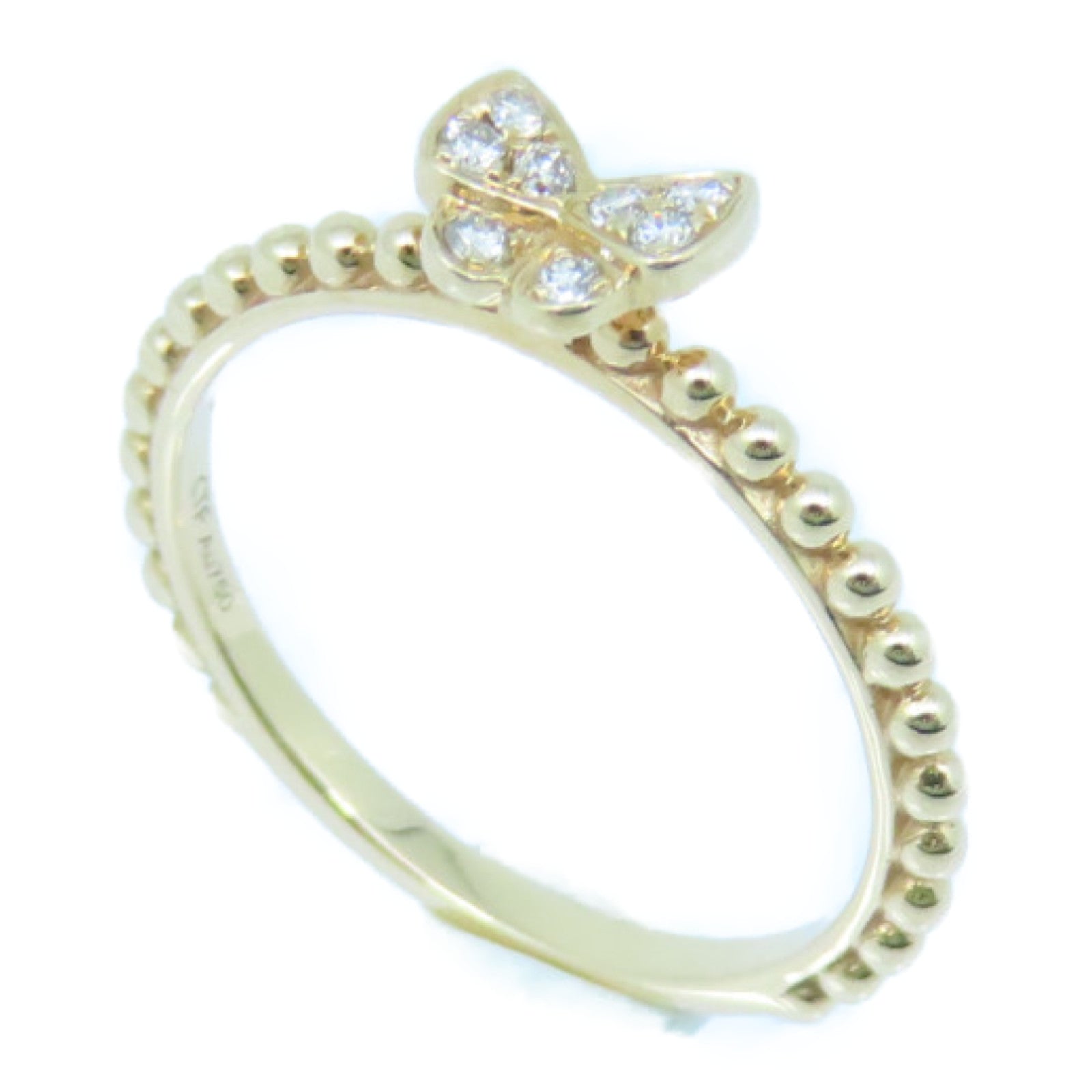 JEWELRY 18K玫瑰金Diamond Ring 0.077ct钻石戒指US#6