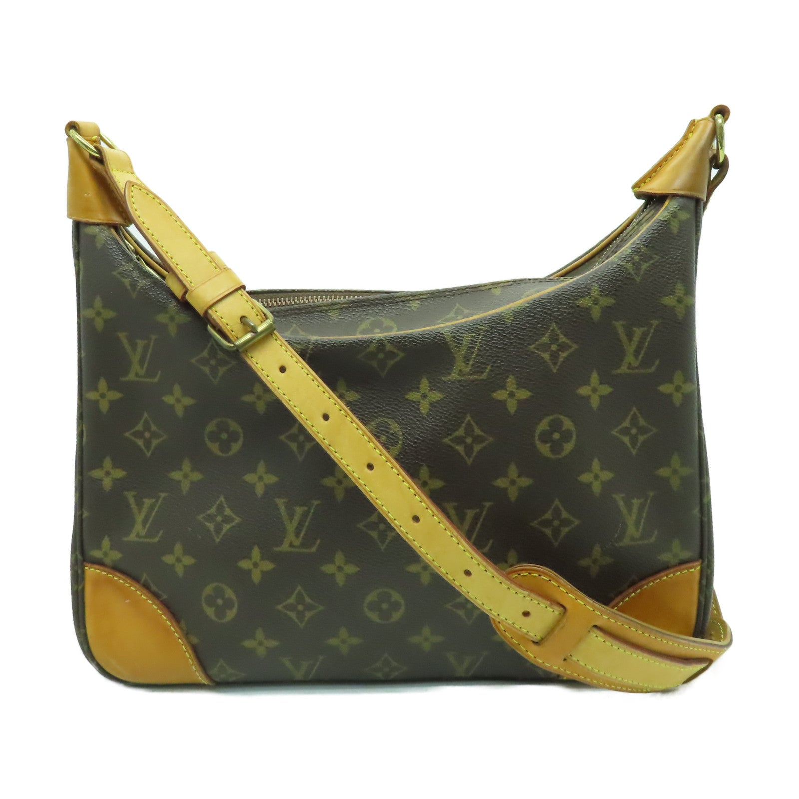 LOUIS VUITTON Monogram Boulogne金扣肩背袋啡色