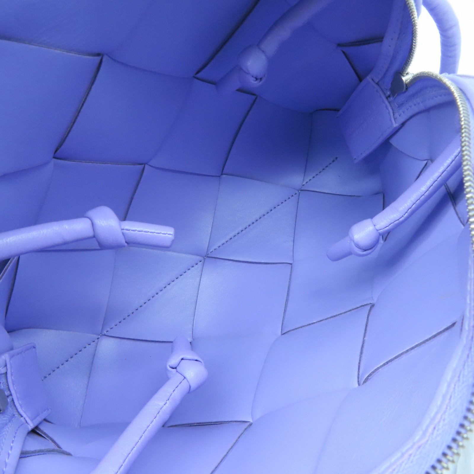 BOTTEGA VENETA 【激減優惠】織紋皮革Shoulder Bag銀扣肩背袋紫色