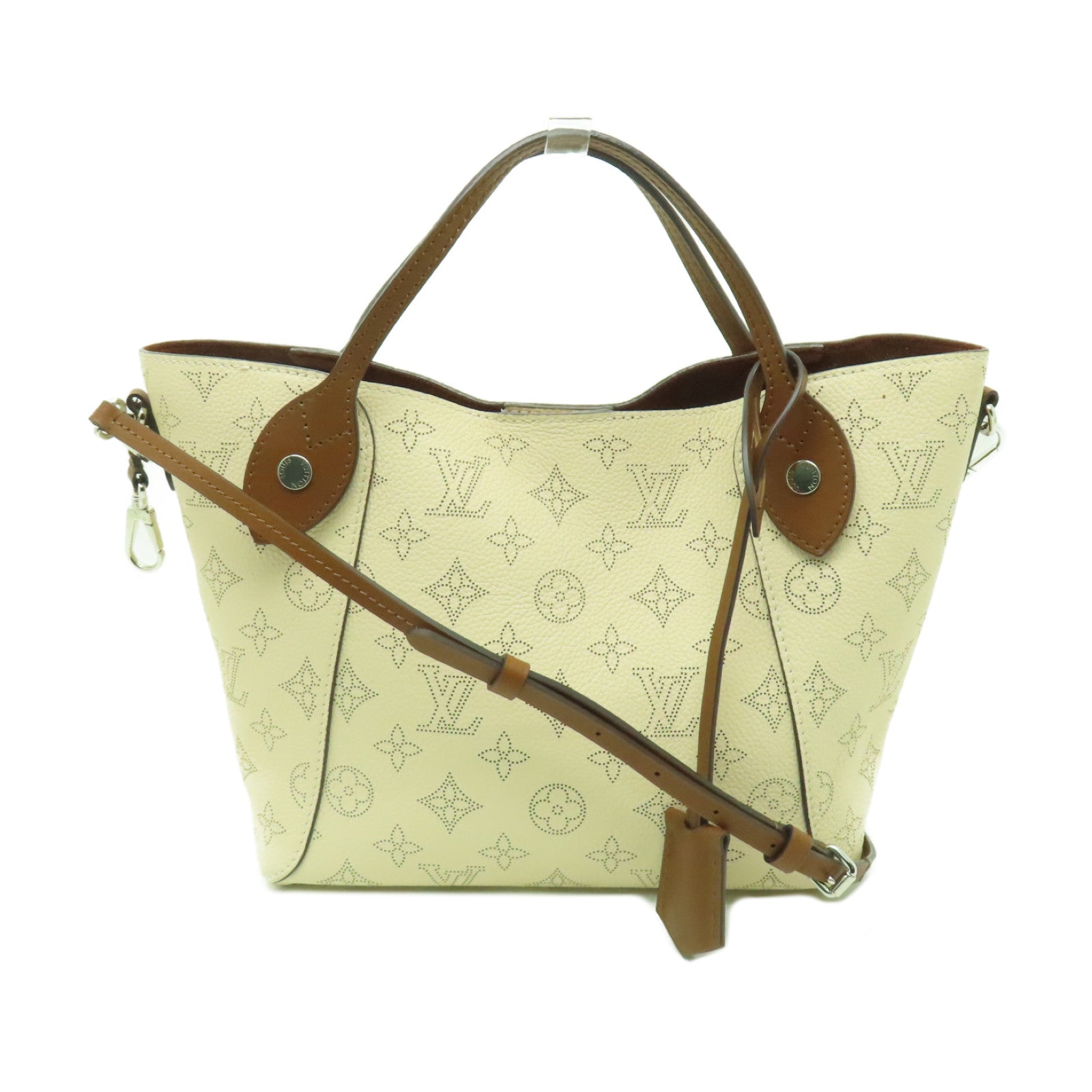 LOUIS VUITTON Mahina Hina PM銀扣手挽肩背兩用袋白色