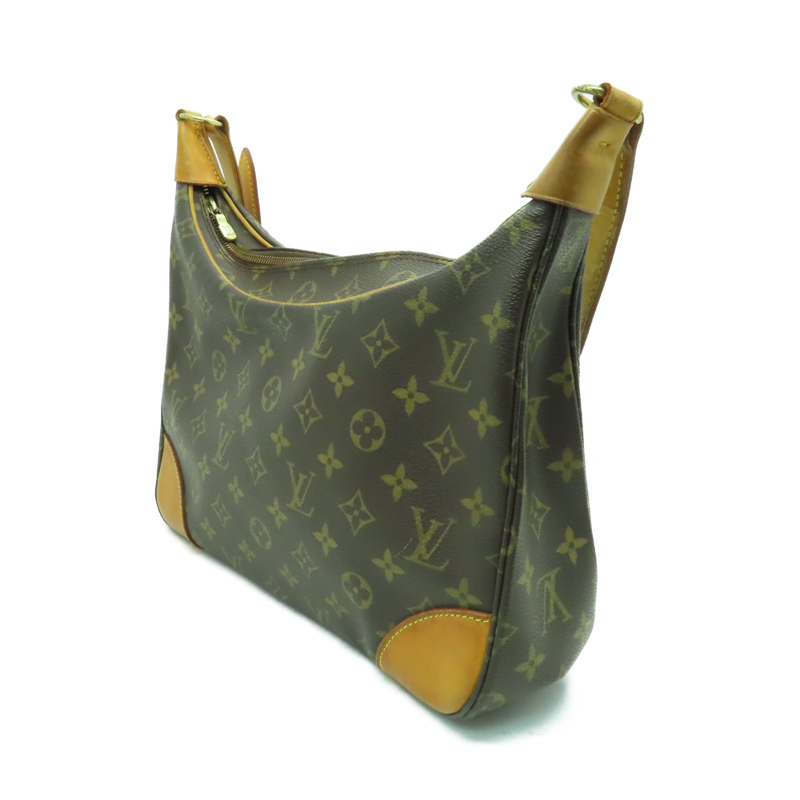 LOUIS VUITTON Monogram Boulogne金扣肩背袋啡色