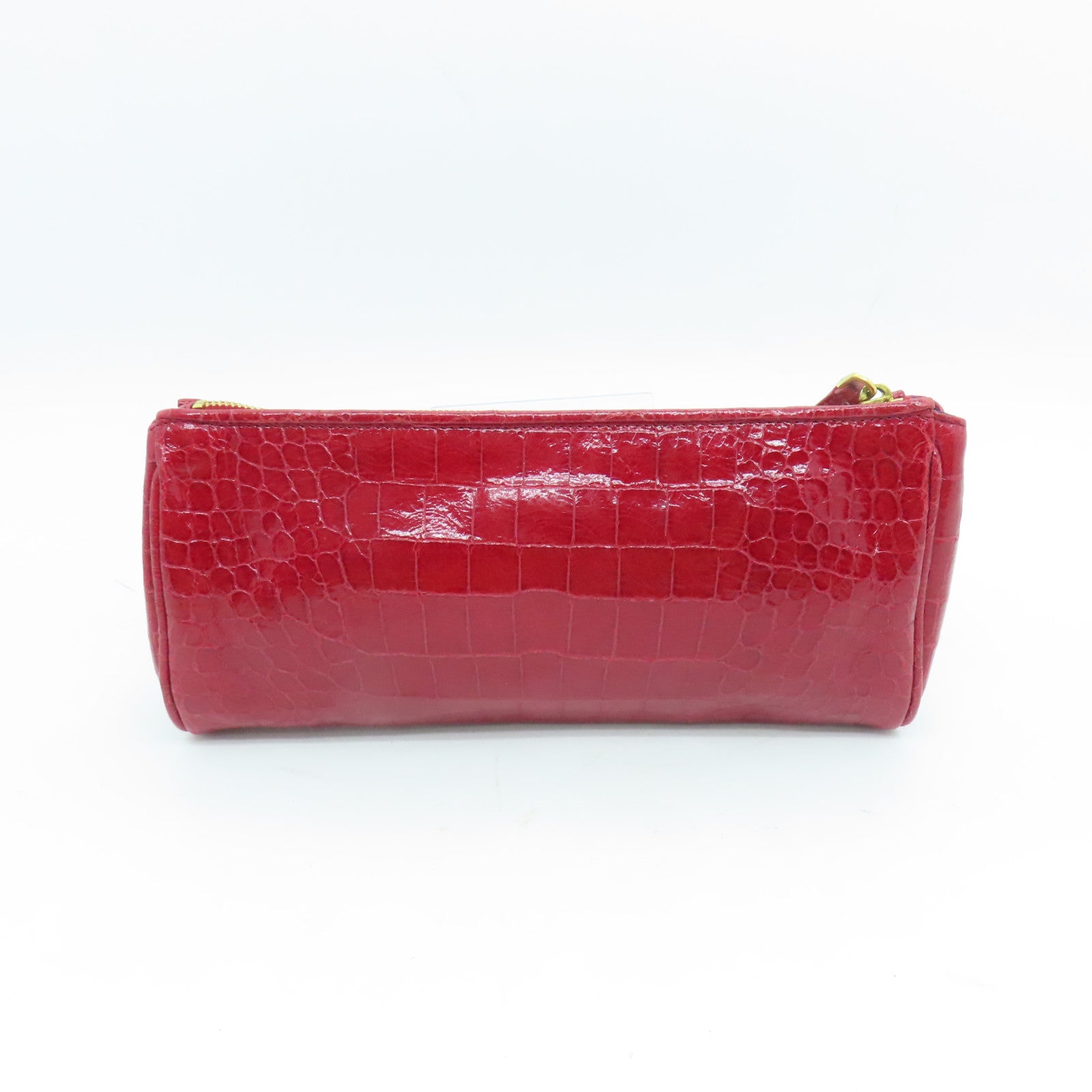 Miu Miu 皮革Pouch金扣手拿包紅色