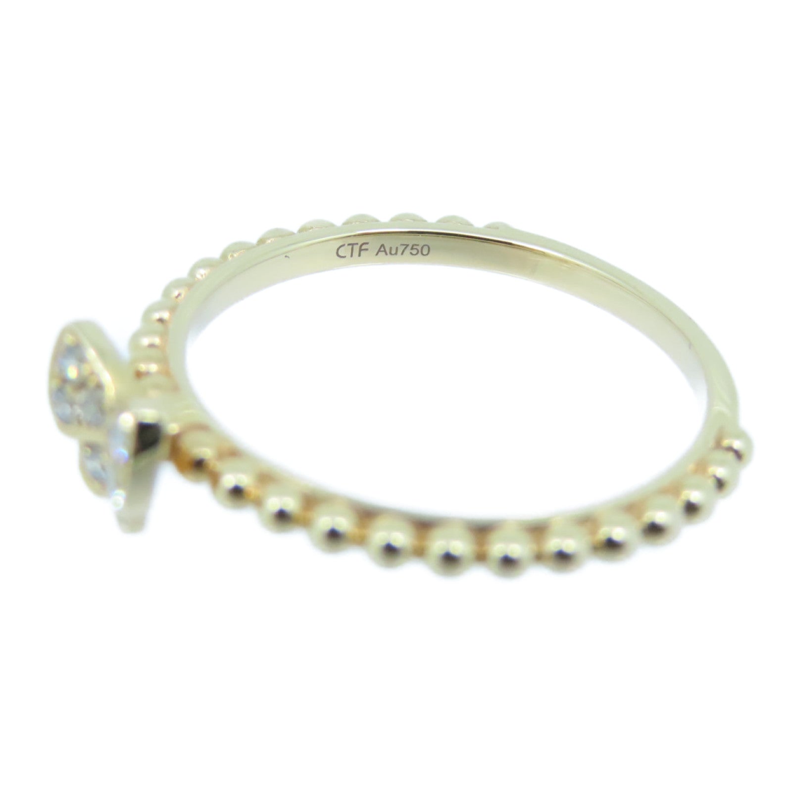 JEWELRY 18K玫瑰金Diamond Ring 0.077ct钻石戒指US#6