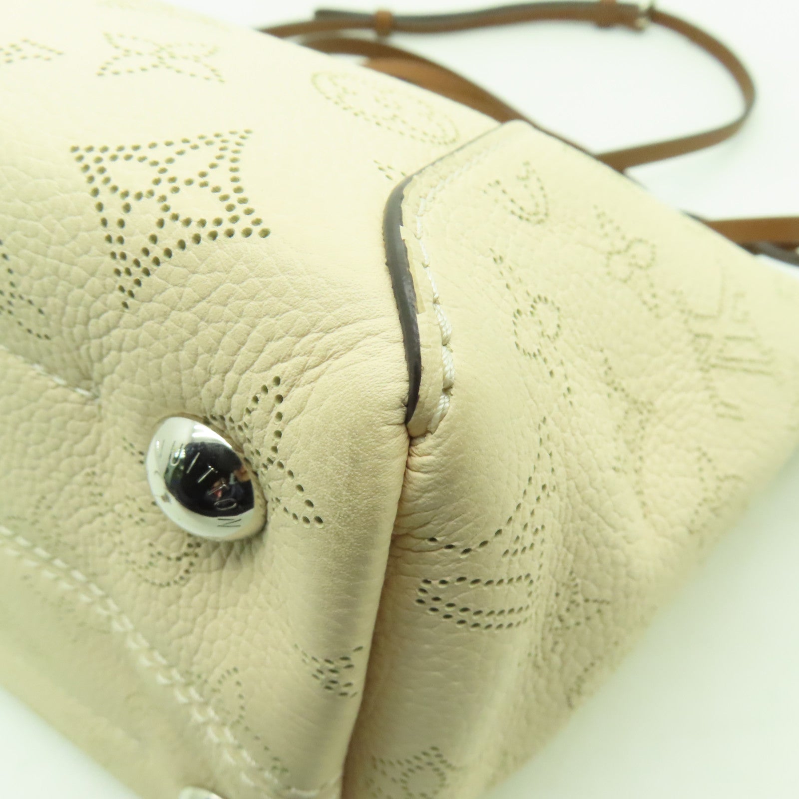 LOUIS VUITTON Mahina Hina PM銀扣手挽肩背兩用袋白色