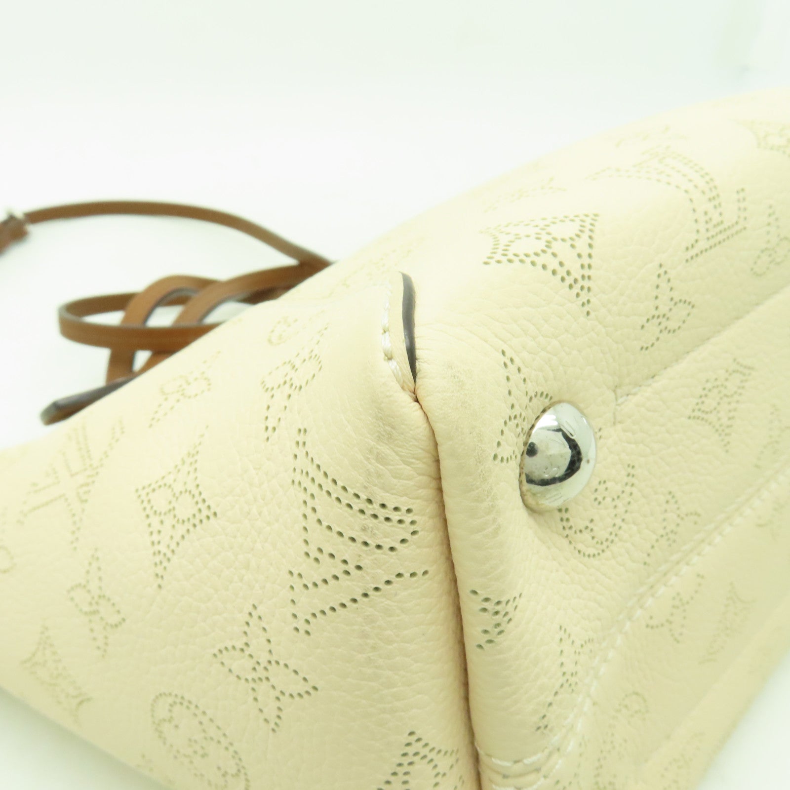 LOUIS VUITTON Mahina Hina PM銀扣手挽肩背兩用袋白色