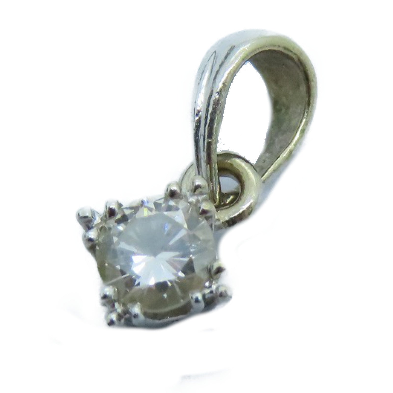 JEWELRY 18K白金Top钻石吊咀银色
