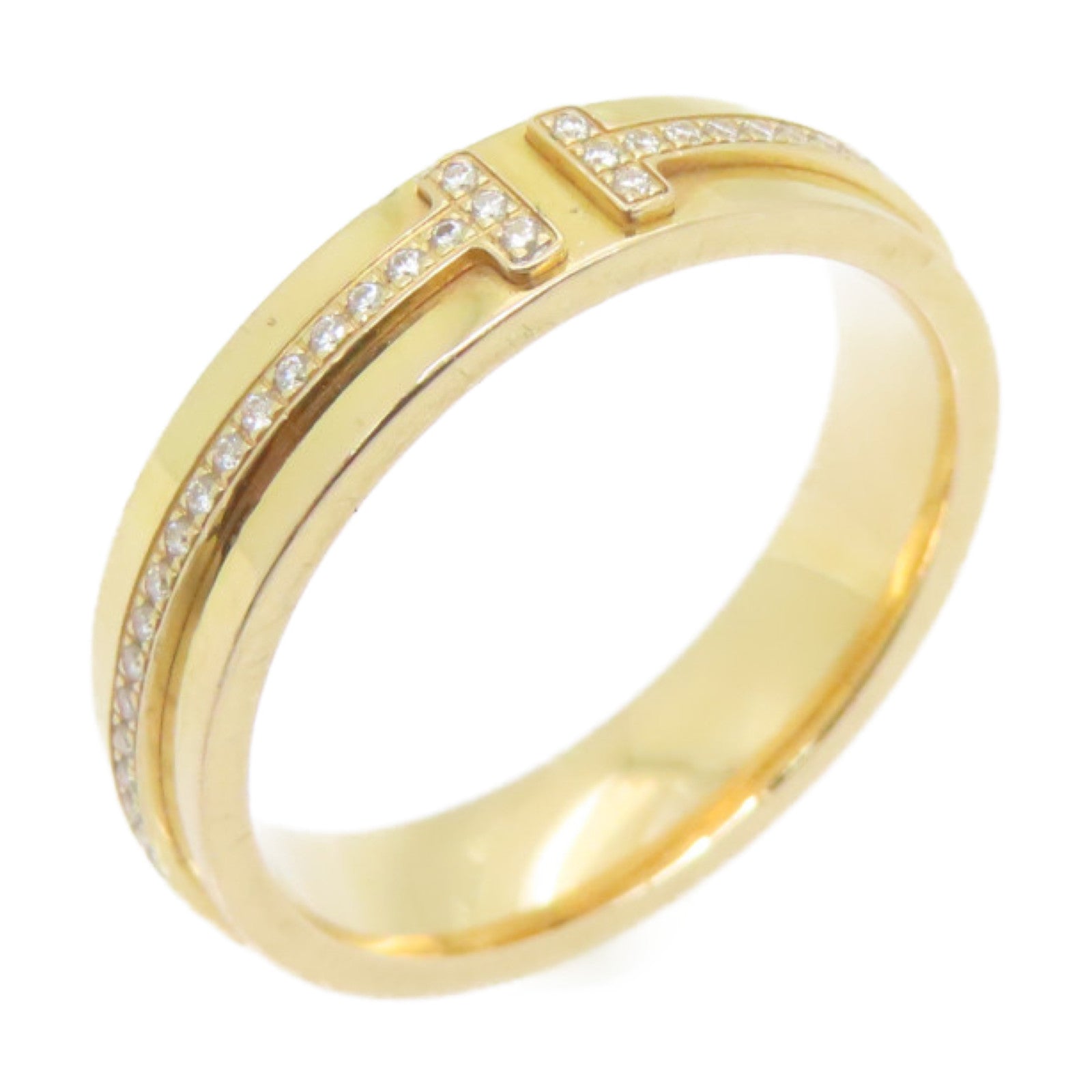 TIFFANY＆CO 【激減優惠】18K玫瑰金Diamond T  Ring戒指US#7 Tiffany#14
