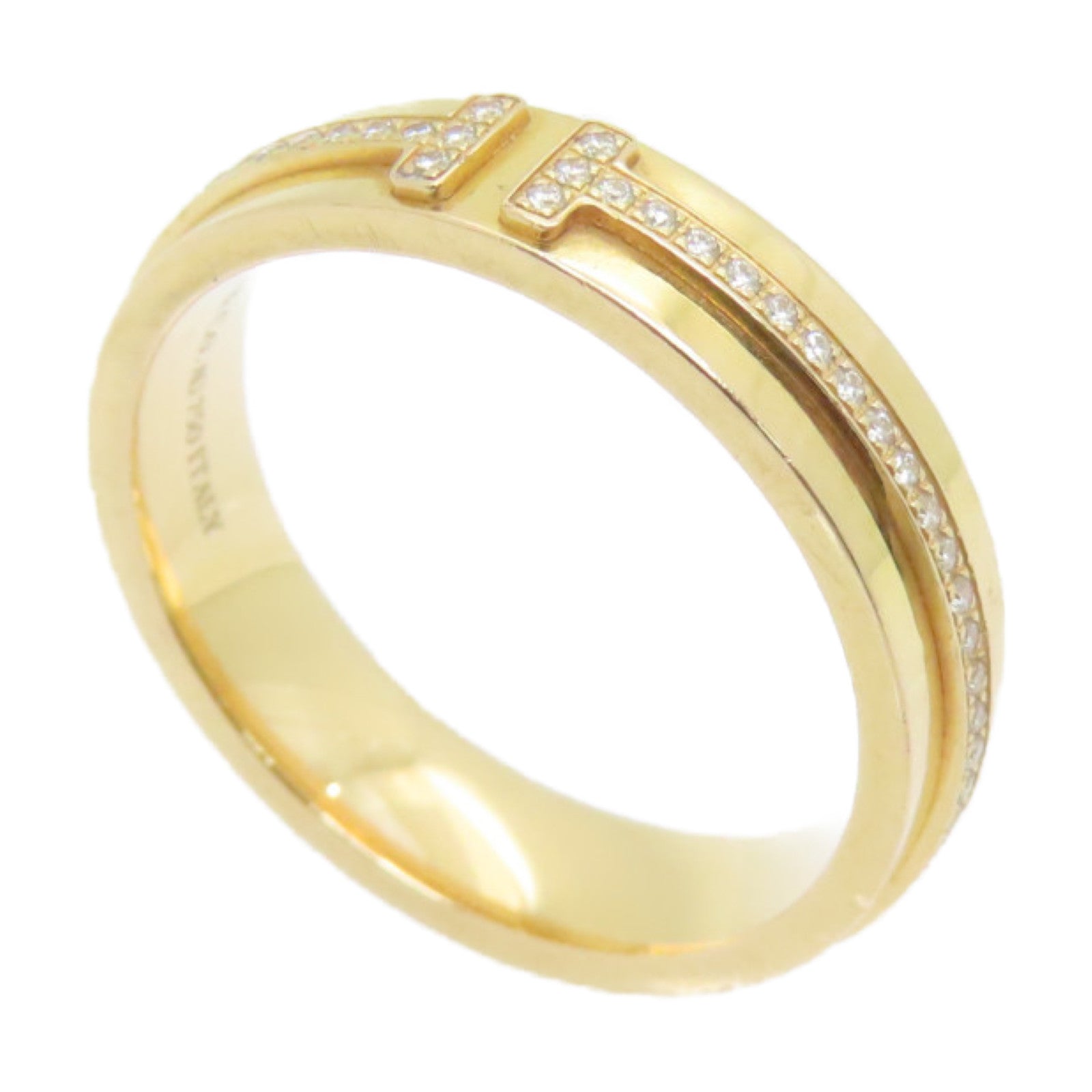 TIFFANY＆CO 【激減優惠】18K玫瑰金Diamond T  Ring戒指US#7 Tiffany#14