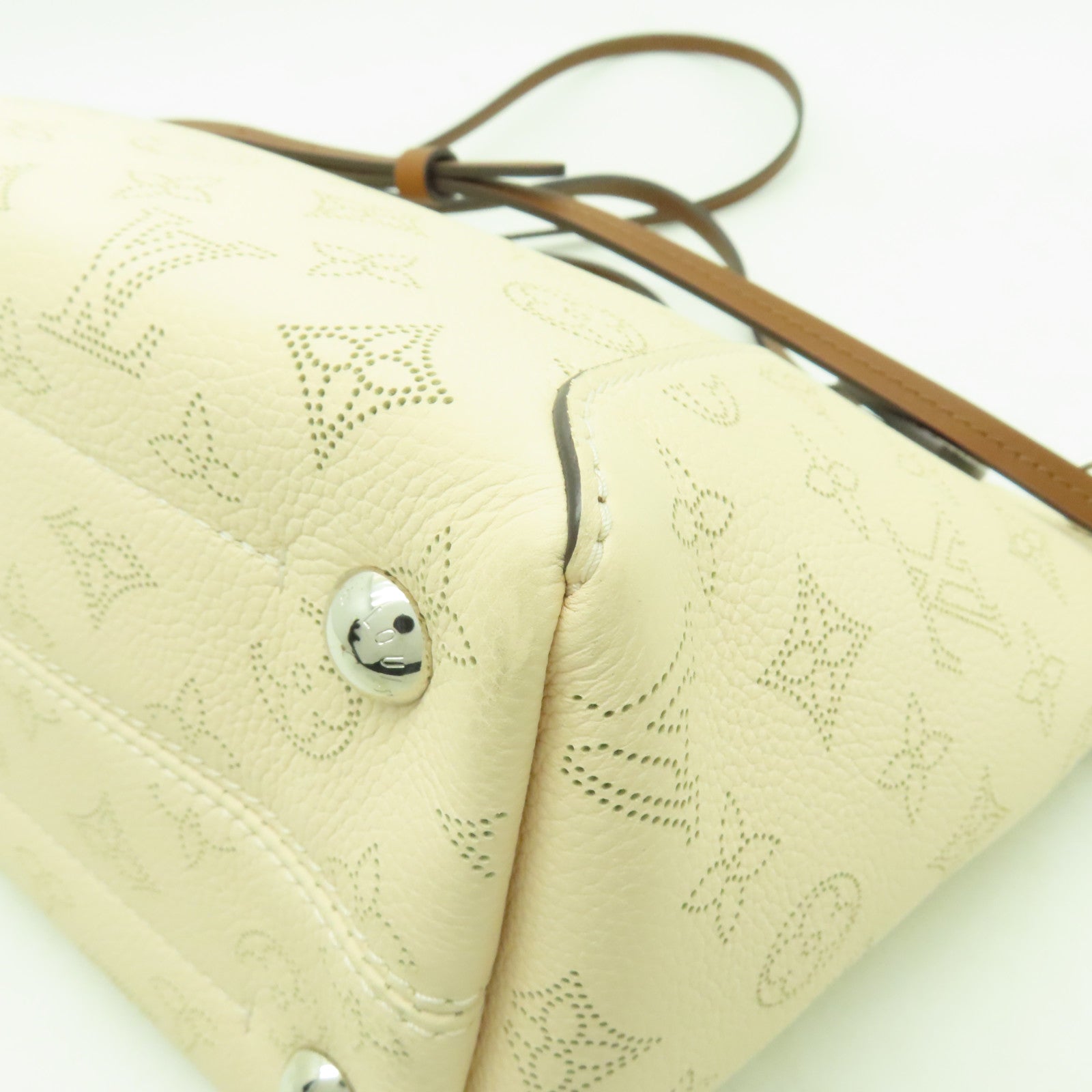 LOUIS VUITTON Mahina Hina PM銀扣手挽肩背兩用袋白色