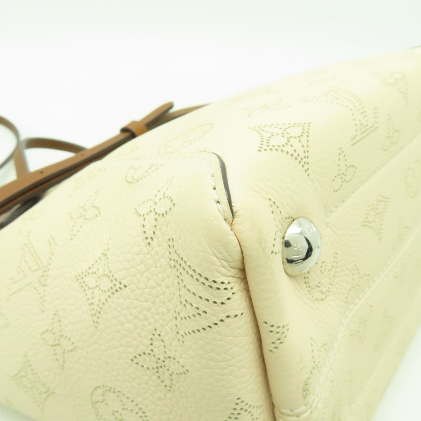 LOUIS VUITTON Mahina Hina PM銀扣手挽肩背兩用袋白色
