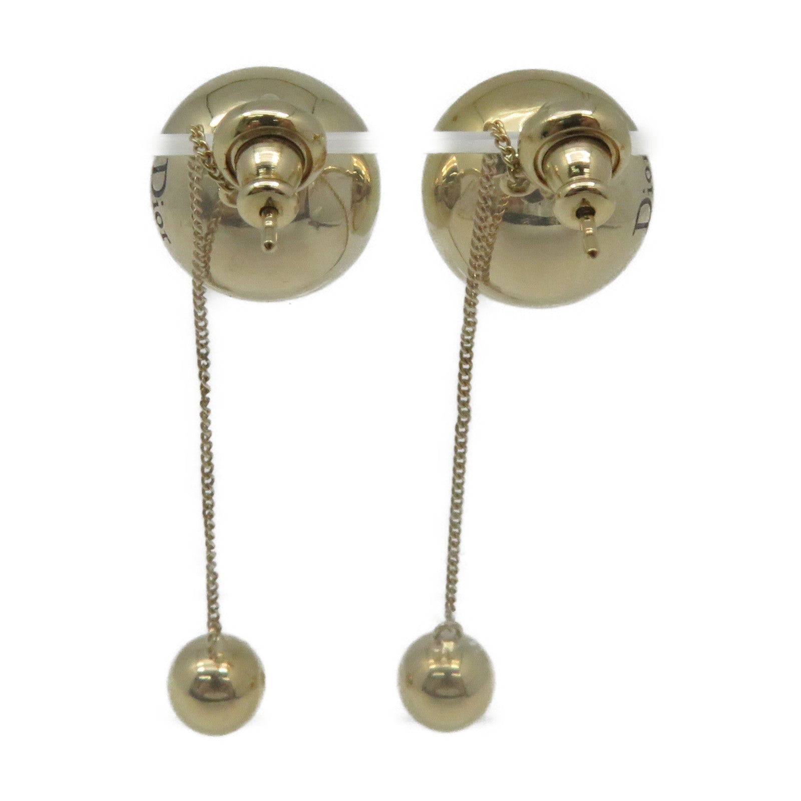 Dior Metal/Imitation Pearl Earrings Pearl/Gold