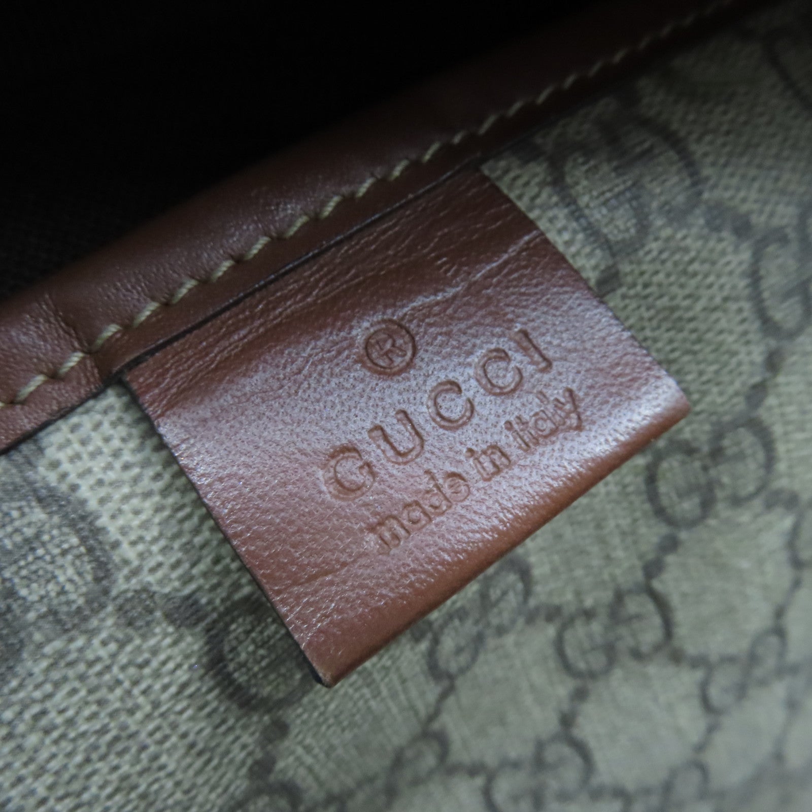GUCCI 【激減優惠】塗層帆布Boston Bag波士頓包啡色