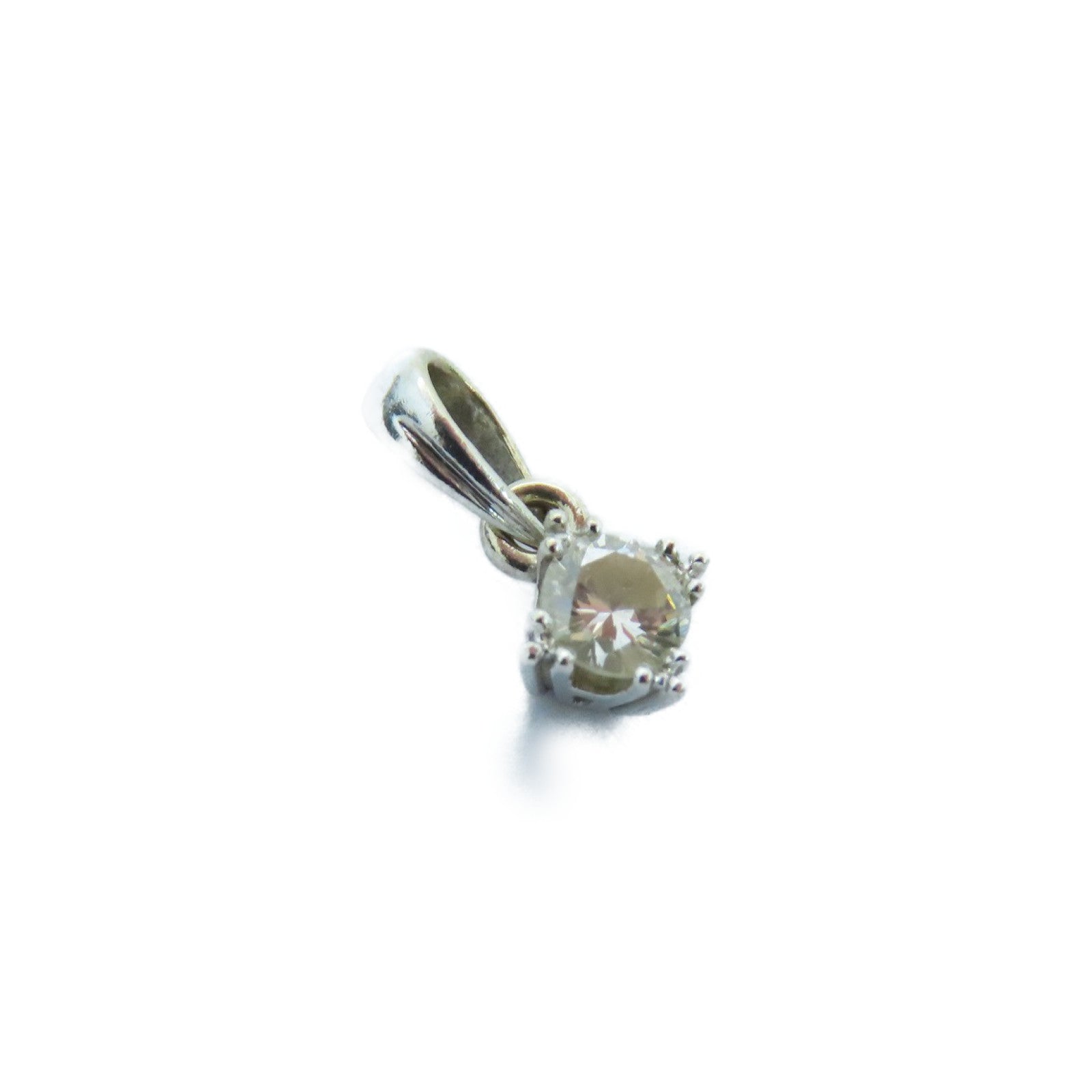 JEWELRY 18K白金Top钻石吊咀银色