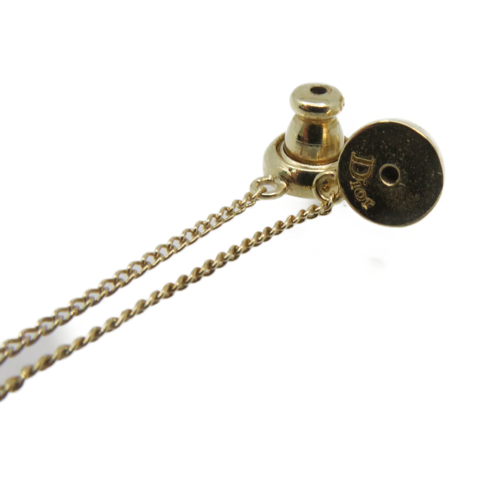 Dior Metal/Imitation Pearl Earrings Pearl/Gold