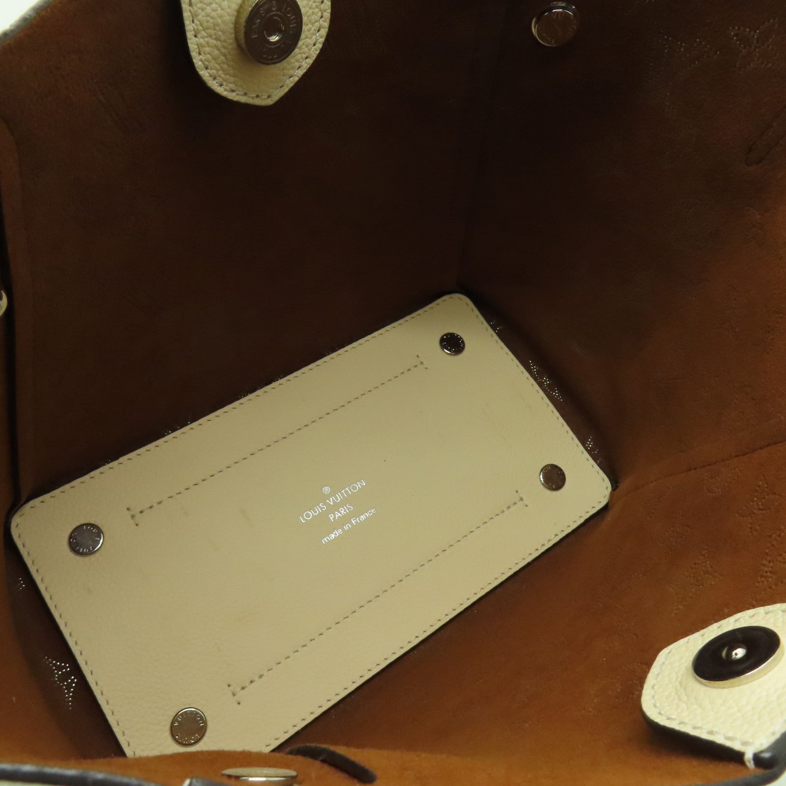 LOUIS VUITTON Mahina Hina PM銀扣手挽肩背兩用袋白色