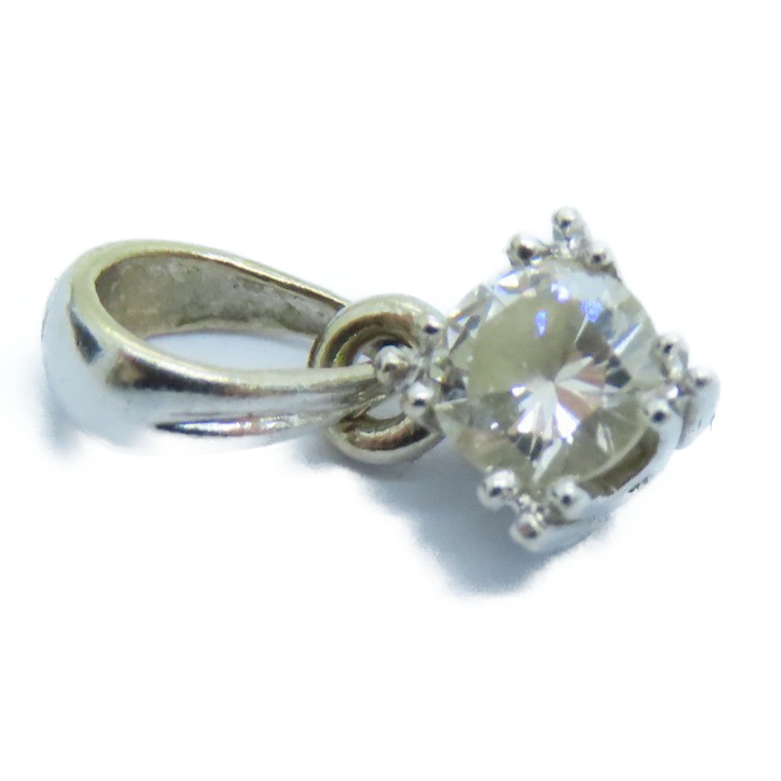 JEWELRY 18K白金Top钻石吊咀银色