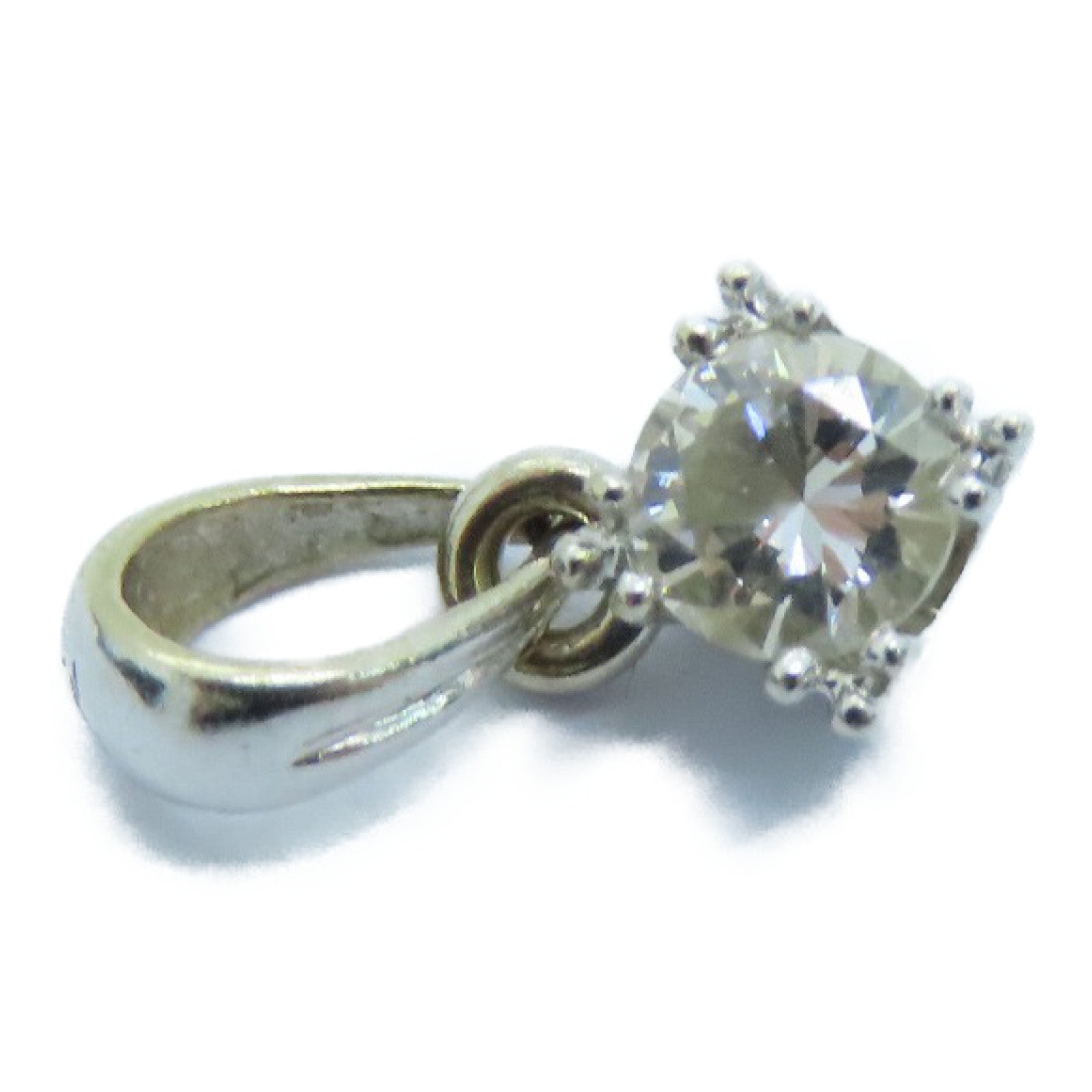 JEWELRY 18K白金Top钻石吊咀银色
