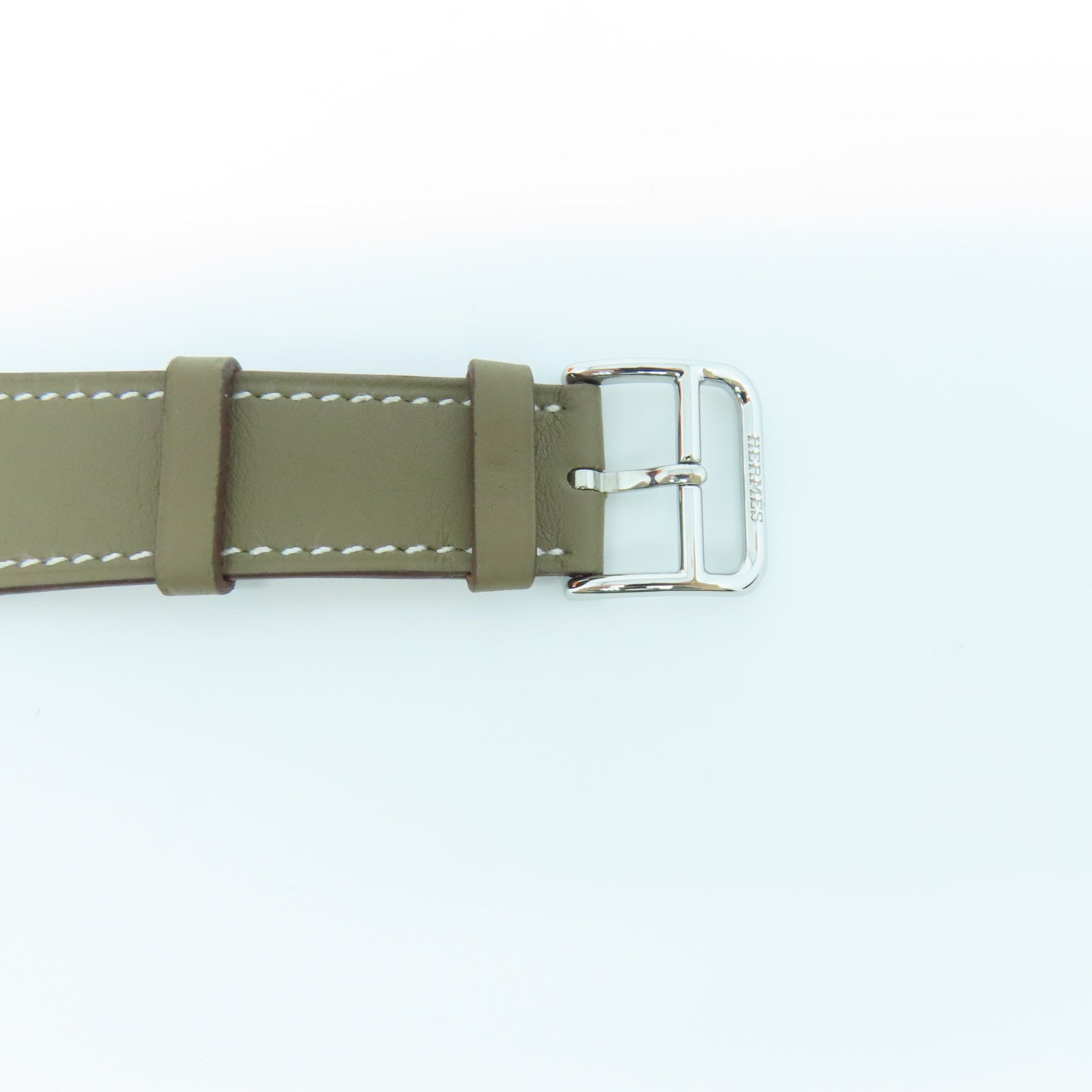 HERMES H Watch 30MM18K Platinum Quartz Movement Elephant Gray