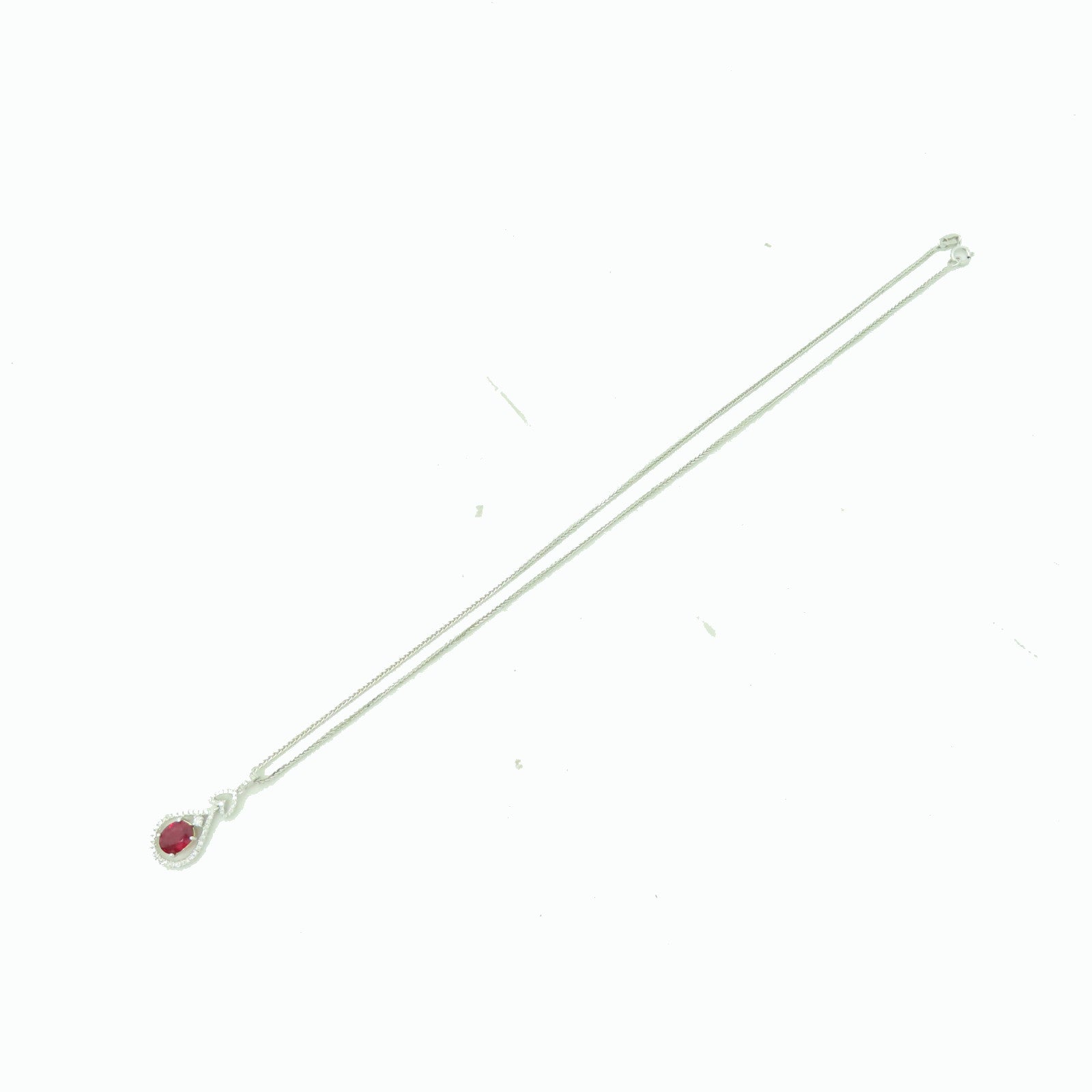 JEWELRY 18K白金Ruby Necklace紅寶石項鍊#40cm