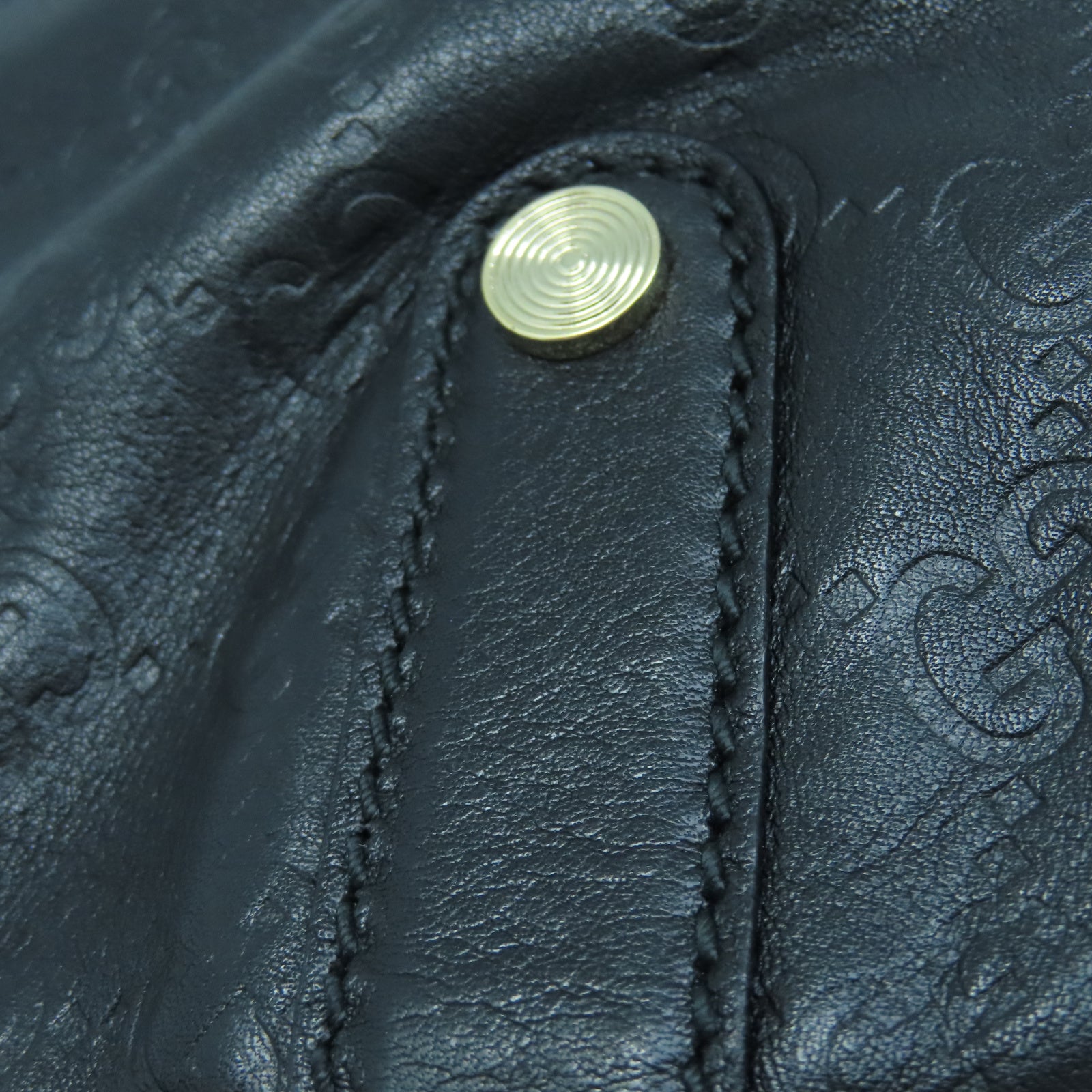 GUCCI 牛皮皮革Shoulder Bag金扣肩背袋黑色